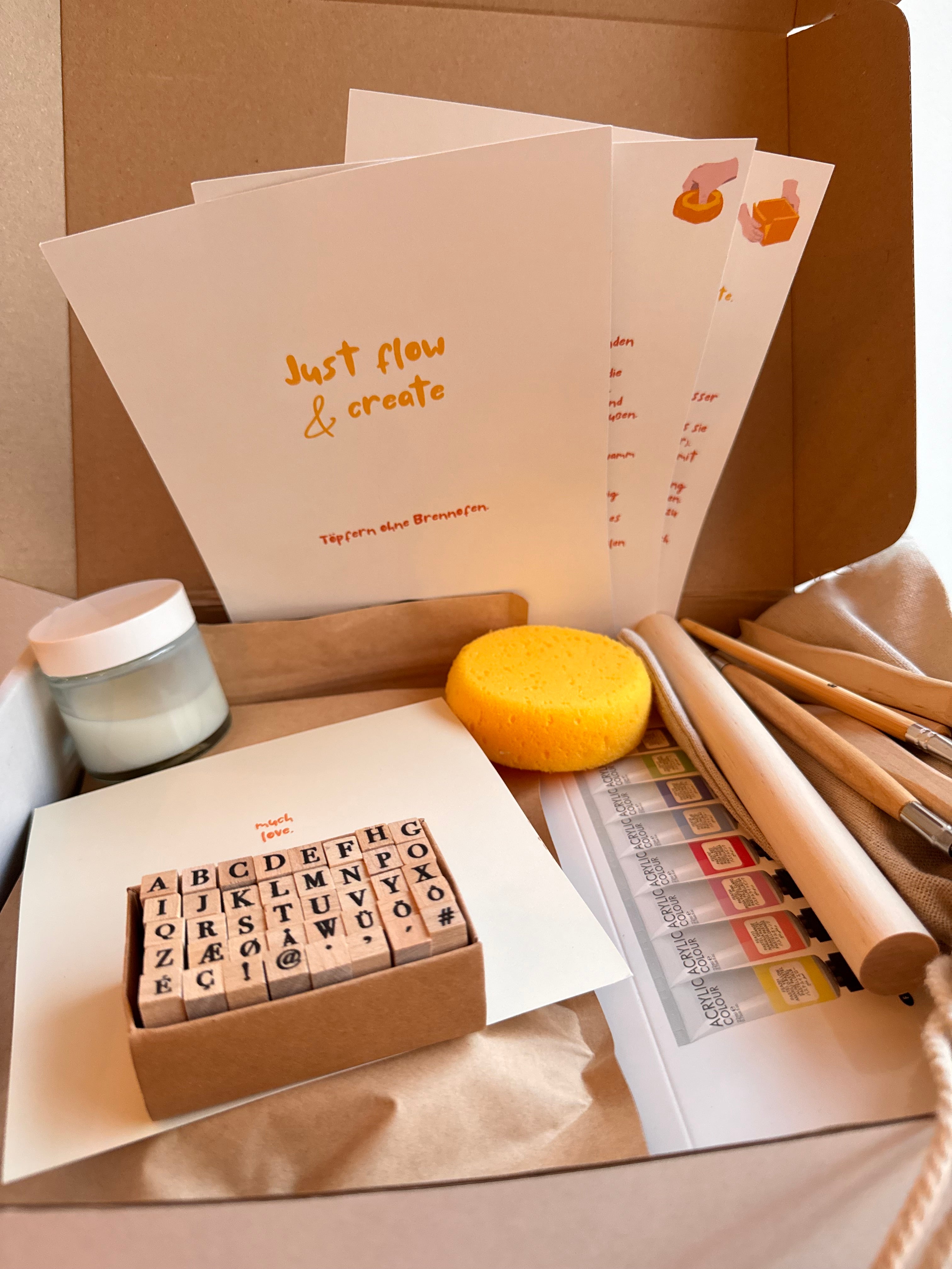 Clay at Home Kit - Dein DIY-Starter-Kit für Töpfern ohne Brennofen