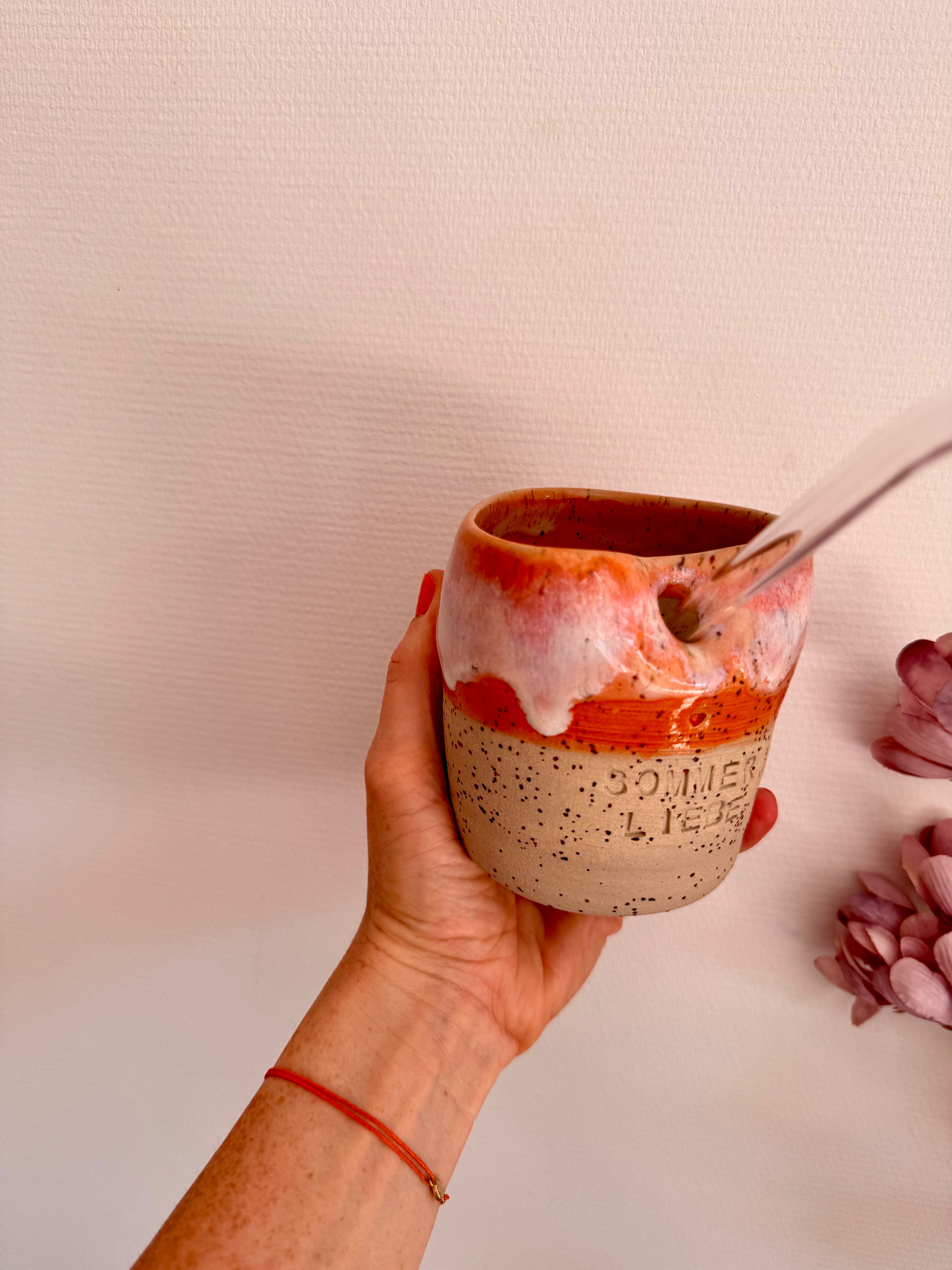CUP TO GO "SOMMERLIEBE" Tasse orange