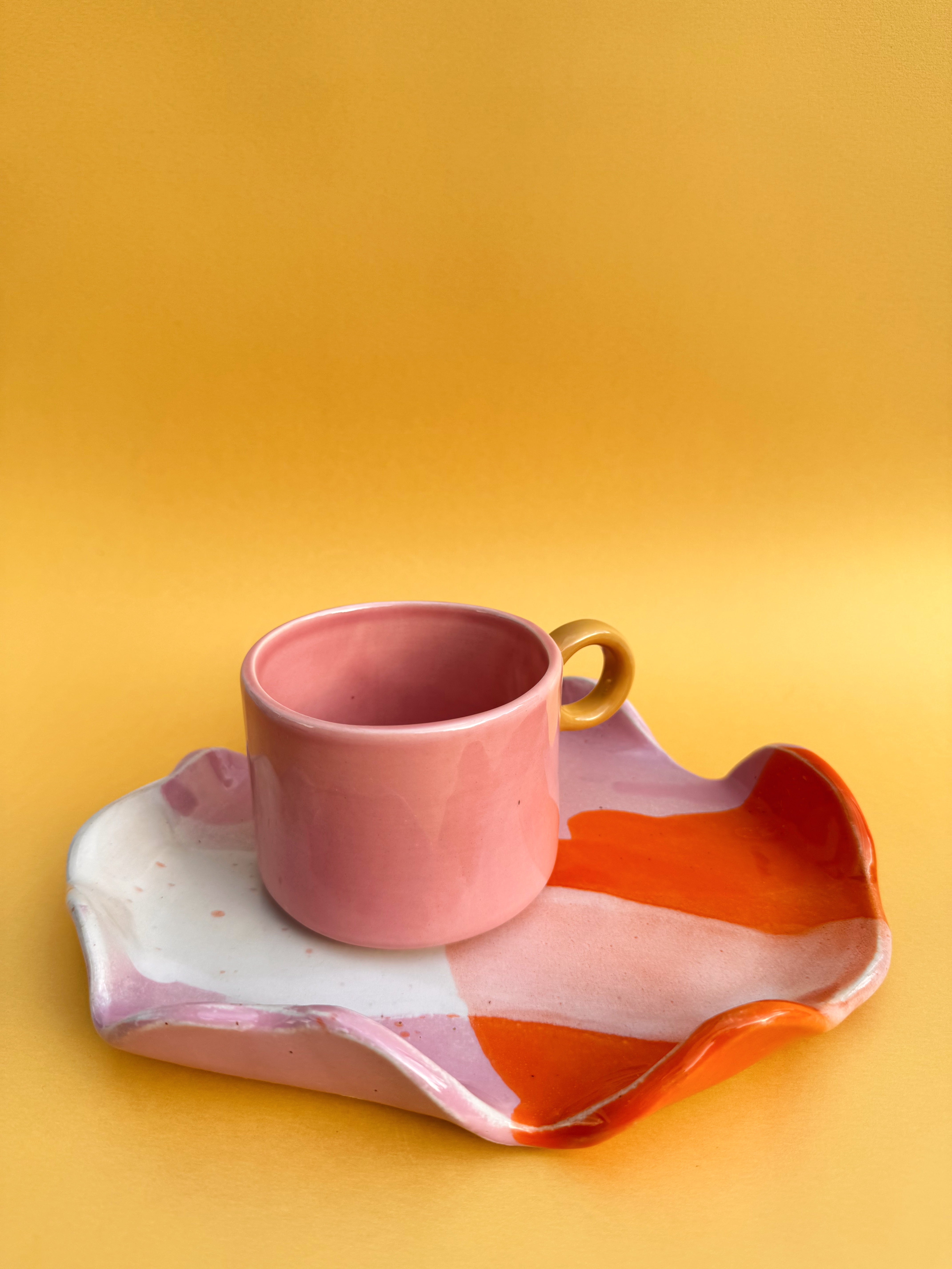 Servierplatte SUPERPOWER rosa orange weiß - Limited Edition - Vorbestellung