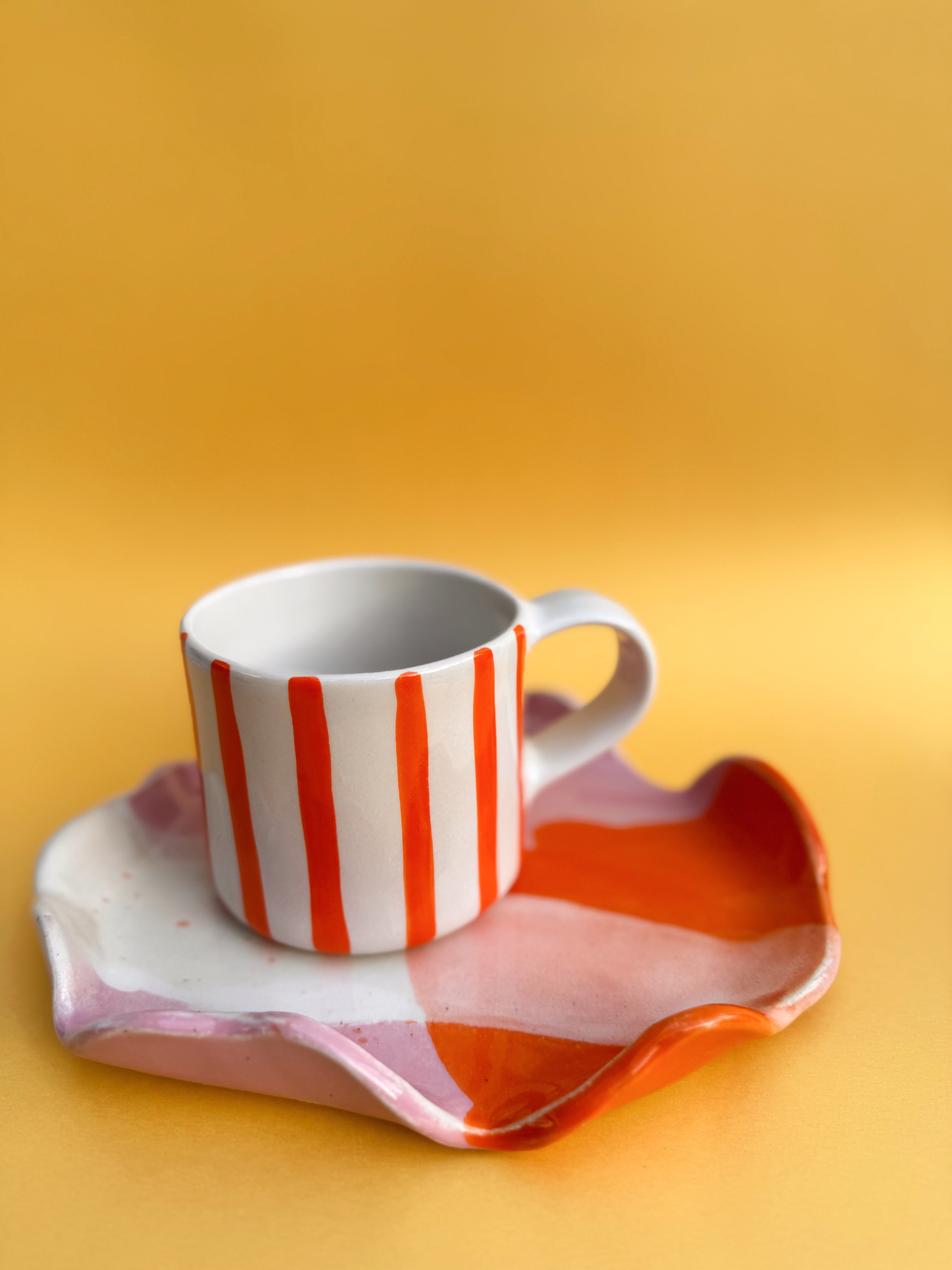 Tasse Soleil weiß orange
