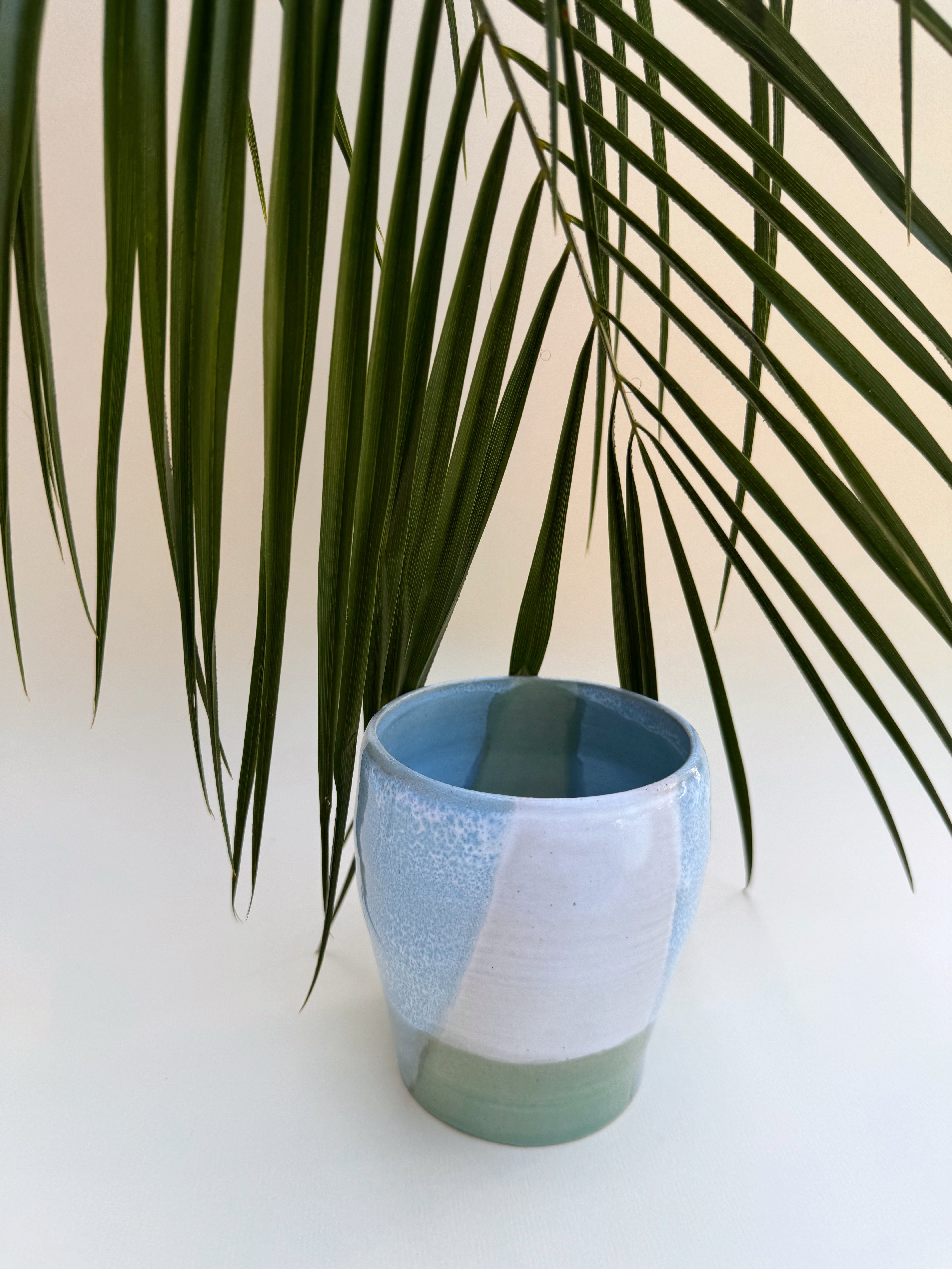 Vase MONTE blau grün weiß - Limited Edition
