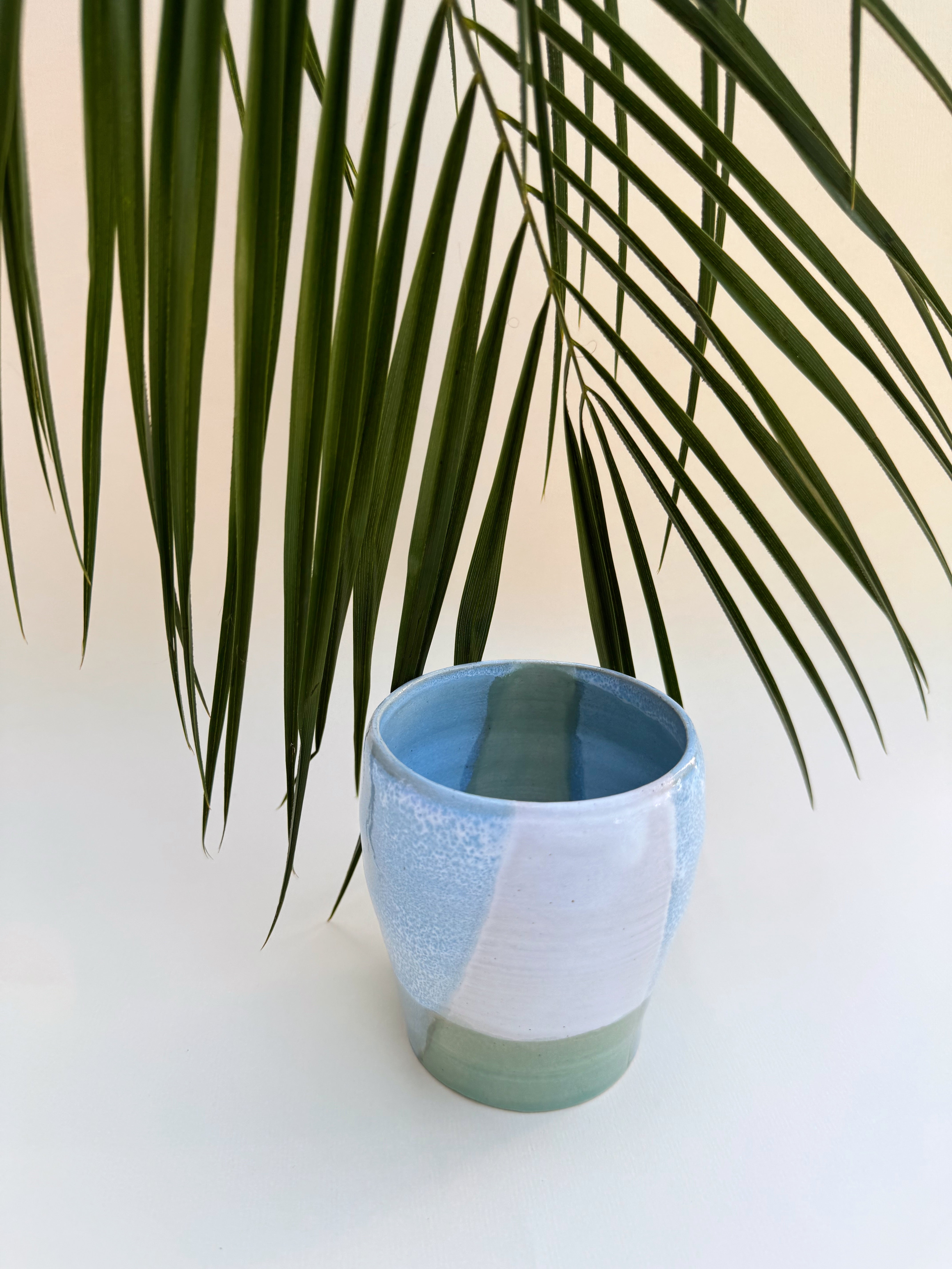 Vase MONTE blau grün weiß - Limited Edition
