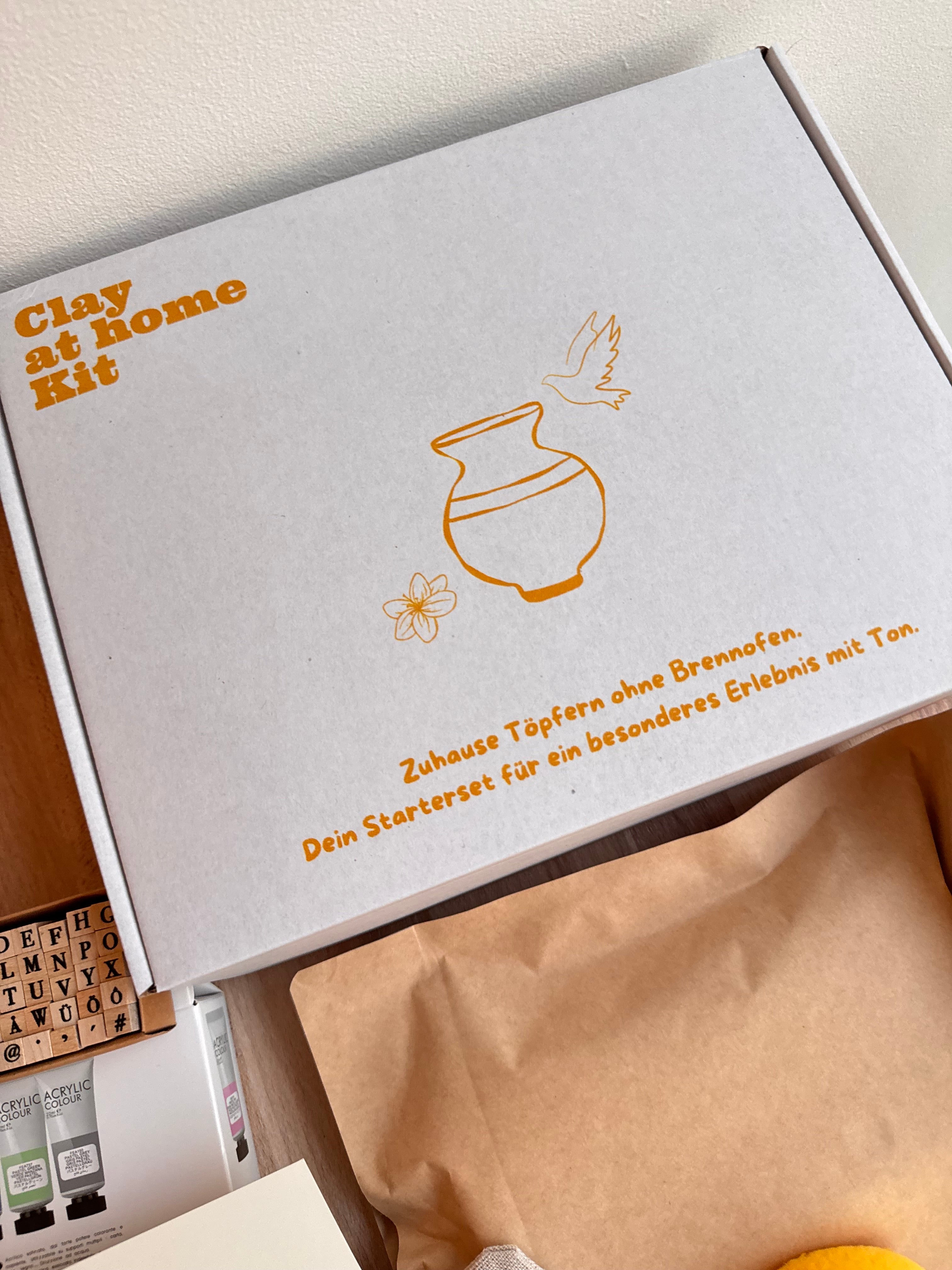 Clay at Home Kit - Dein DIY-Starter-Kit für Töpfern ohne Brennofen