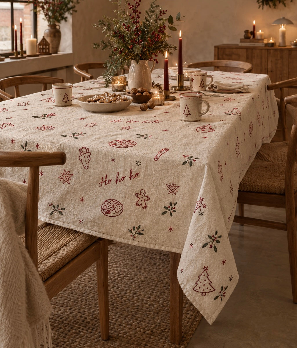 Tischdecke besticken - Christmas Cozy Edition I 13. November 2026 I Kreativ-Workshop im Studio Calma in Düsseldorf mit Jana