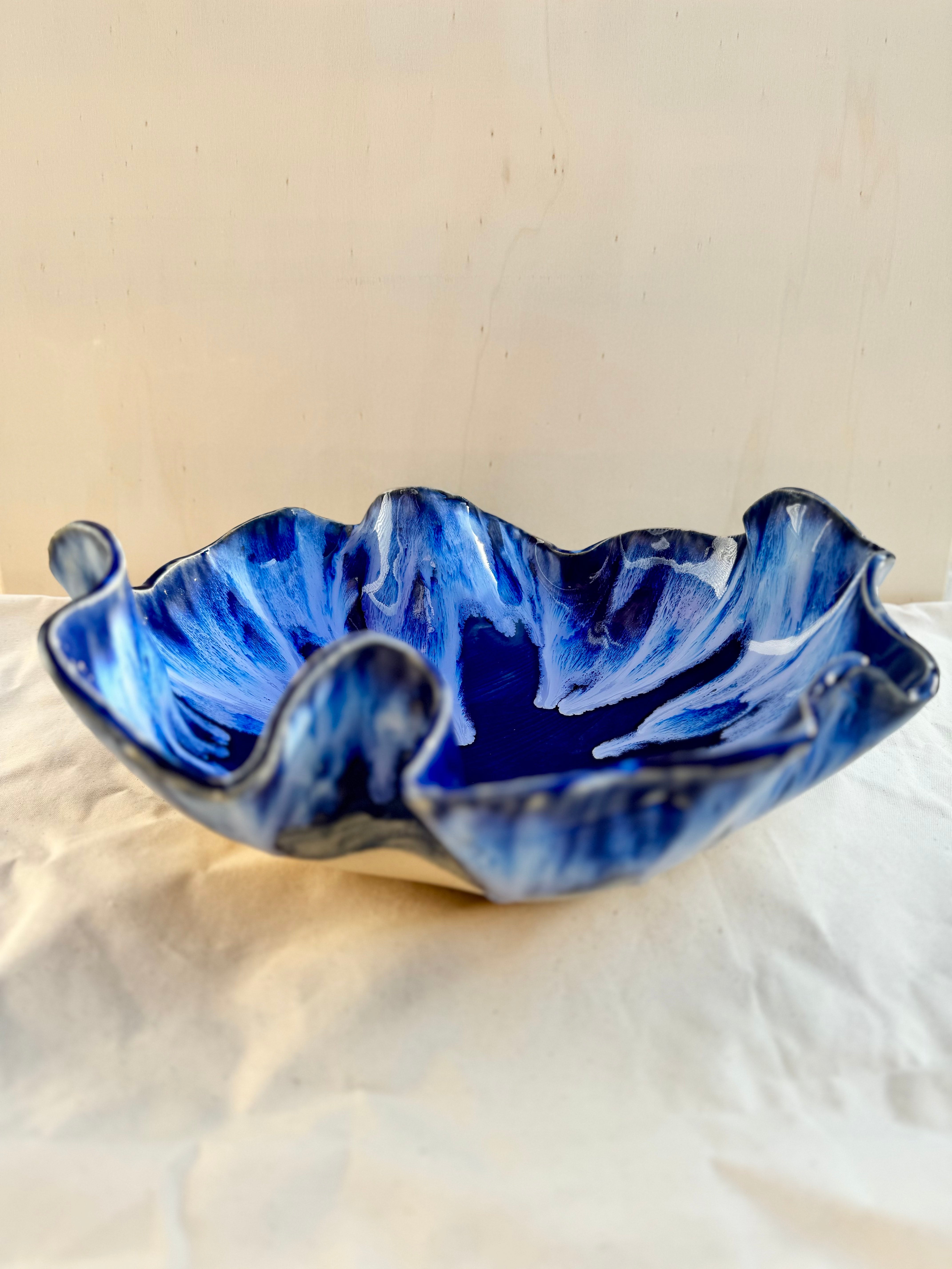 Servierschale MARE - große Schale - meerblau - Limited Edition