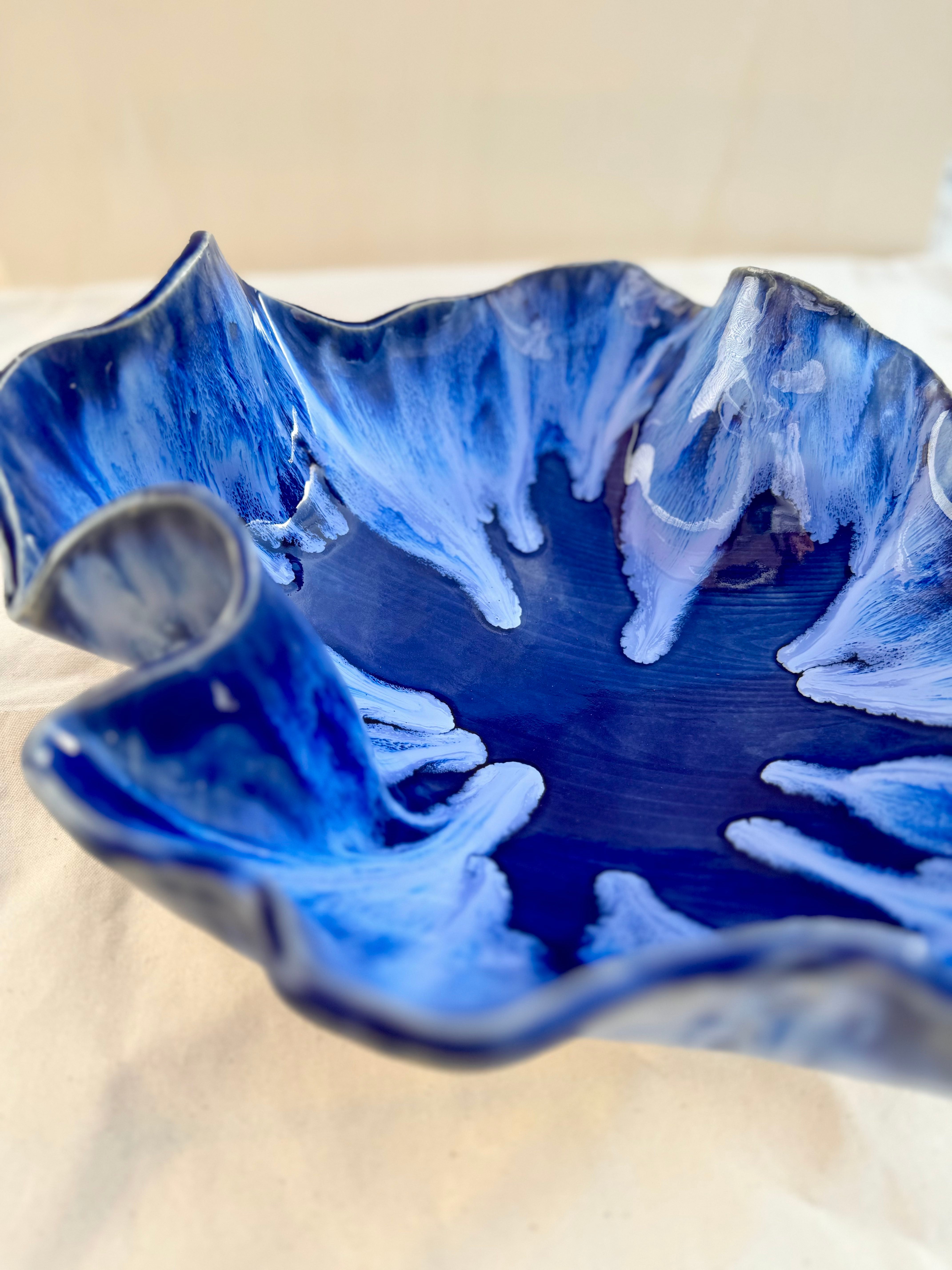 Servierschale MARE - große Schale - meerblau - Limited Edition