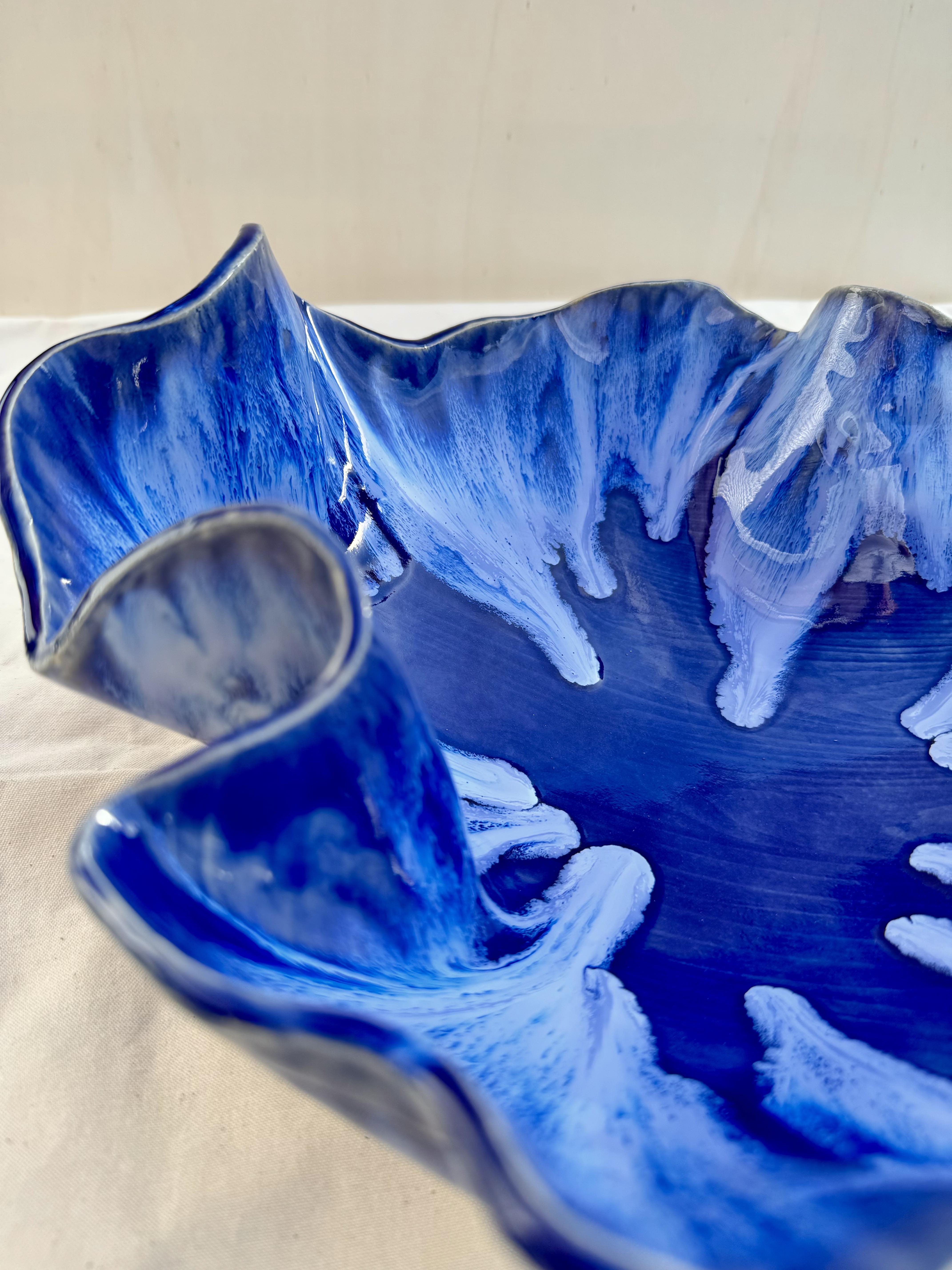 Servierschale MARE - große Schale - meerblau - Limited Edition