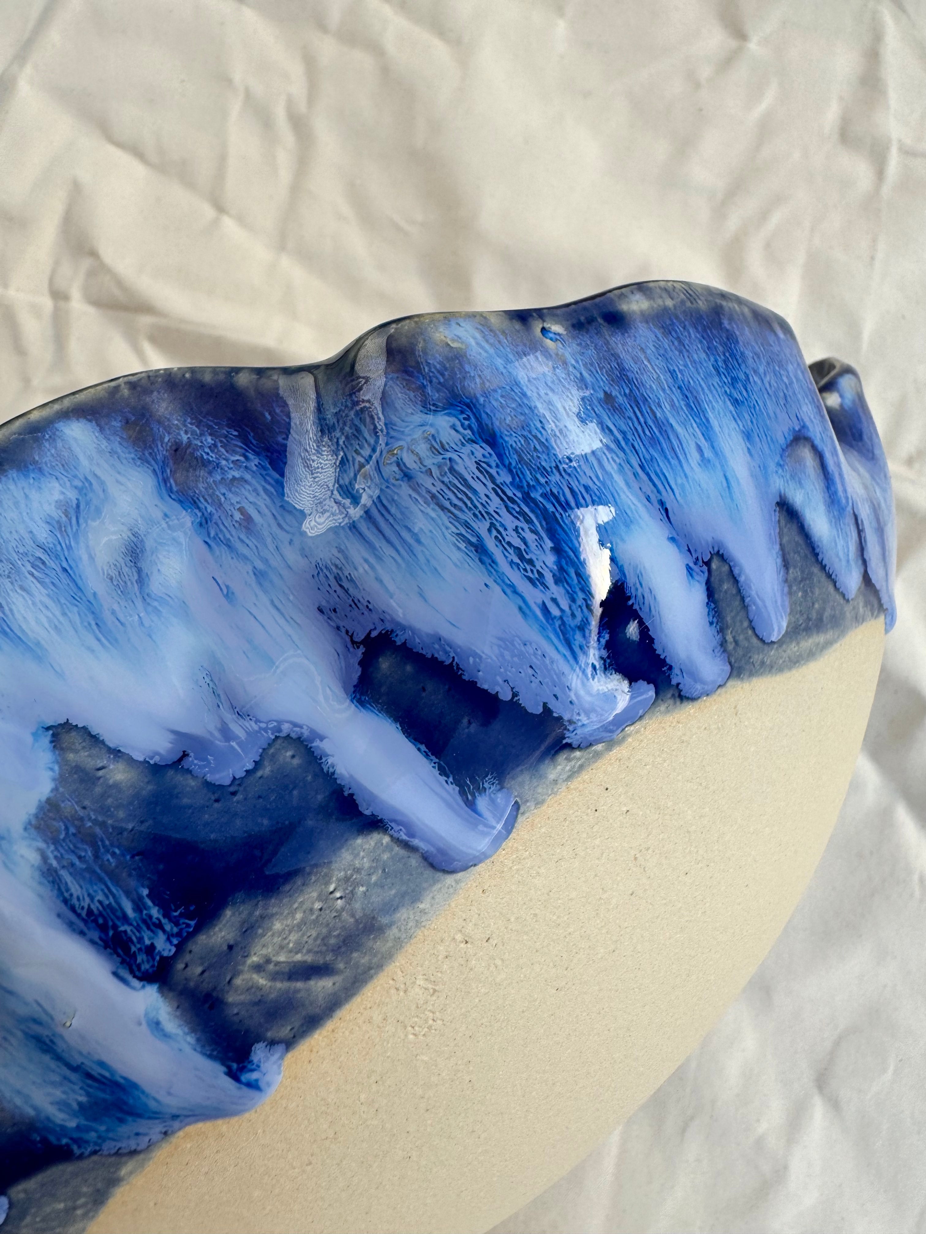 Servierschale MARE - große Schale - meerblau - Limited Edition