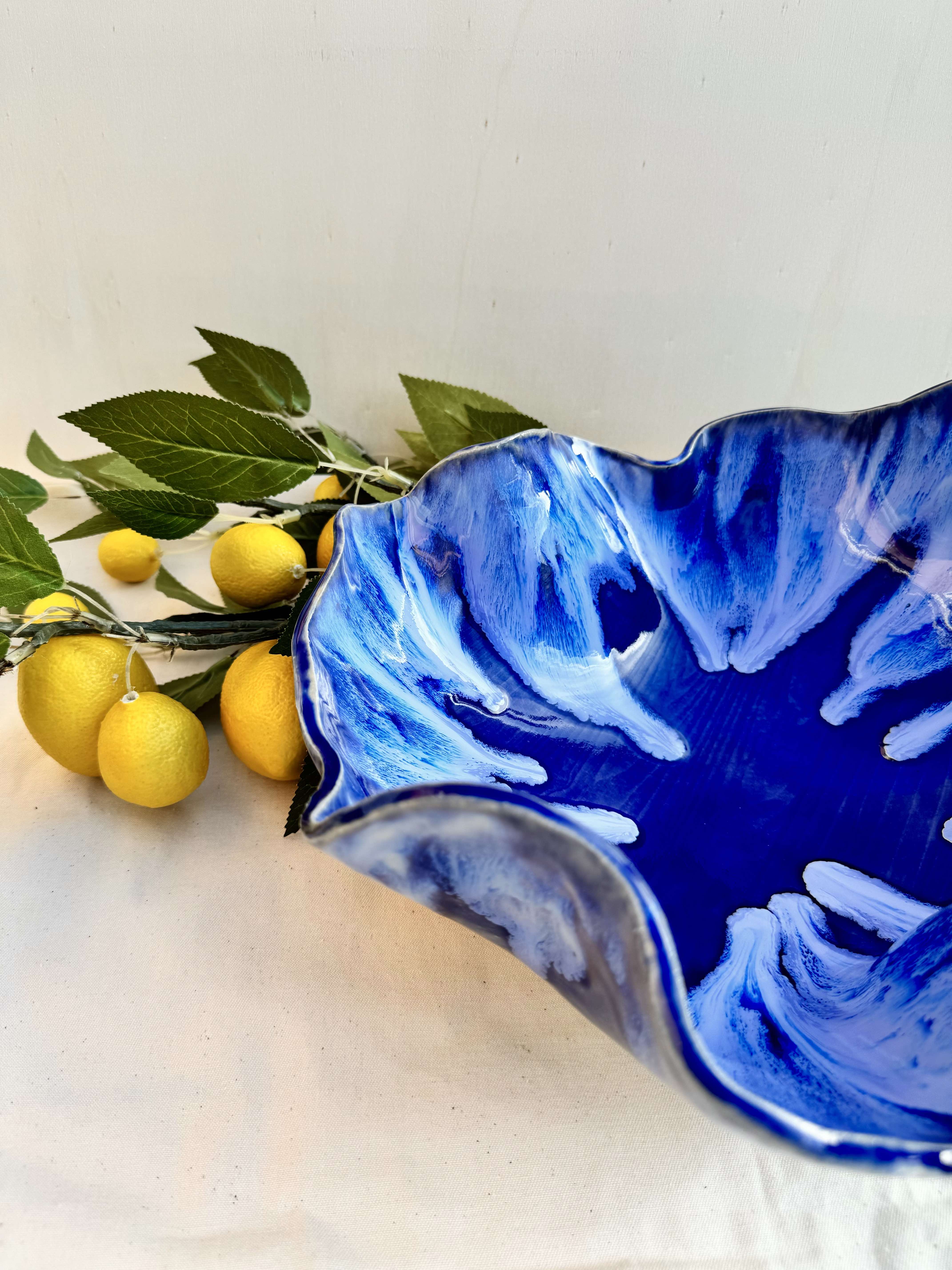 Servierschale MARE - große Schale - meerblau - Limited Edition