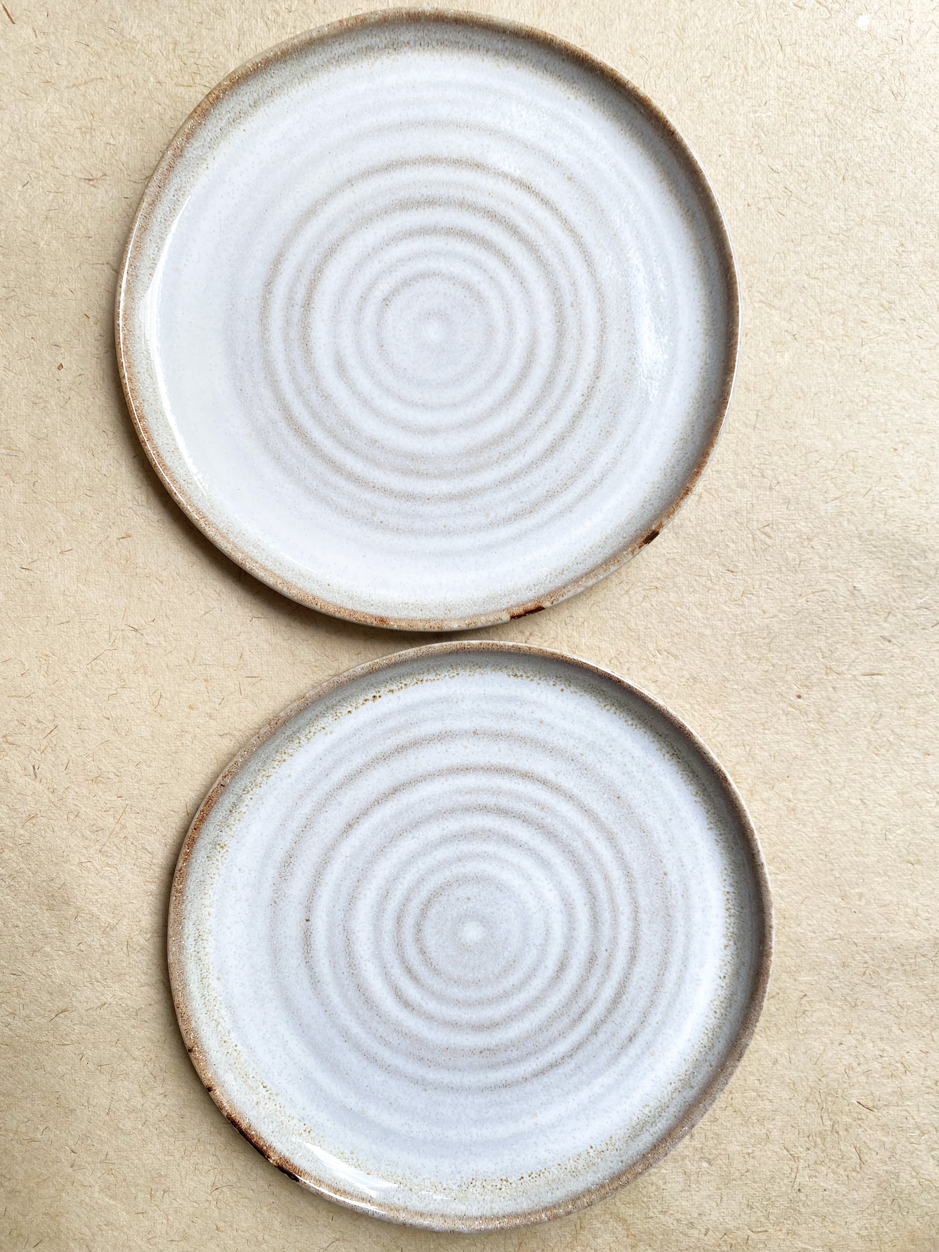 Plate side plate dessert plate breakfast plate Rusa cream sand brown