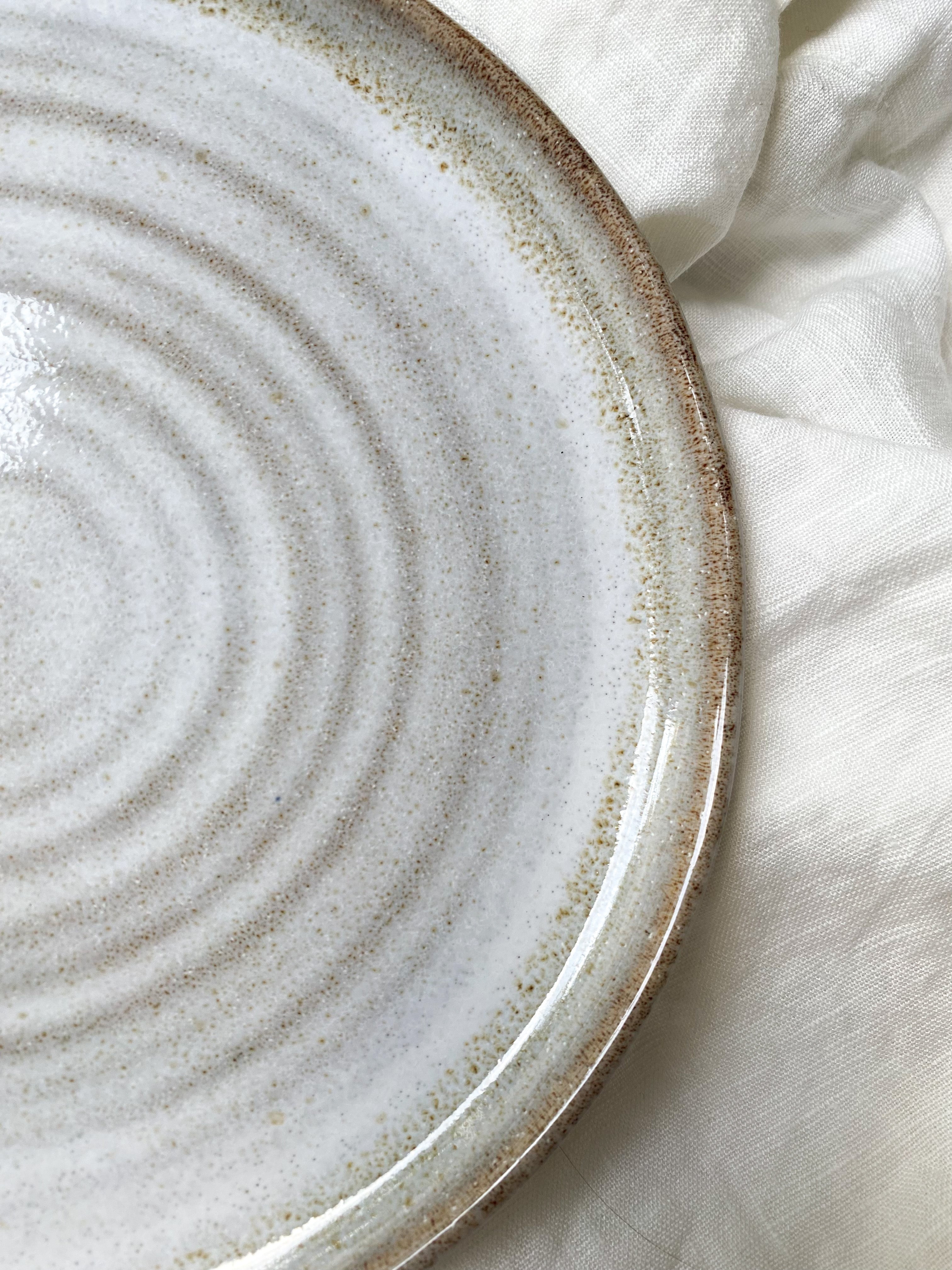 Plate side plate dessert plate breakfast plate Rusa cream sand brown