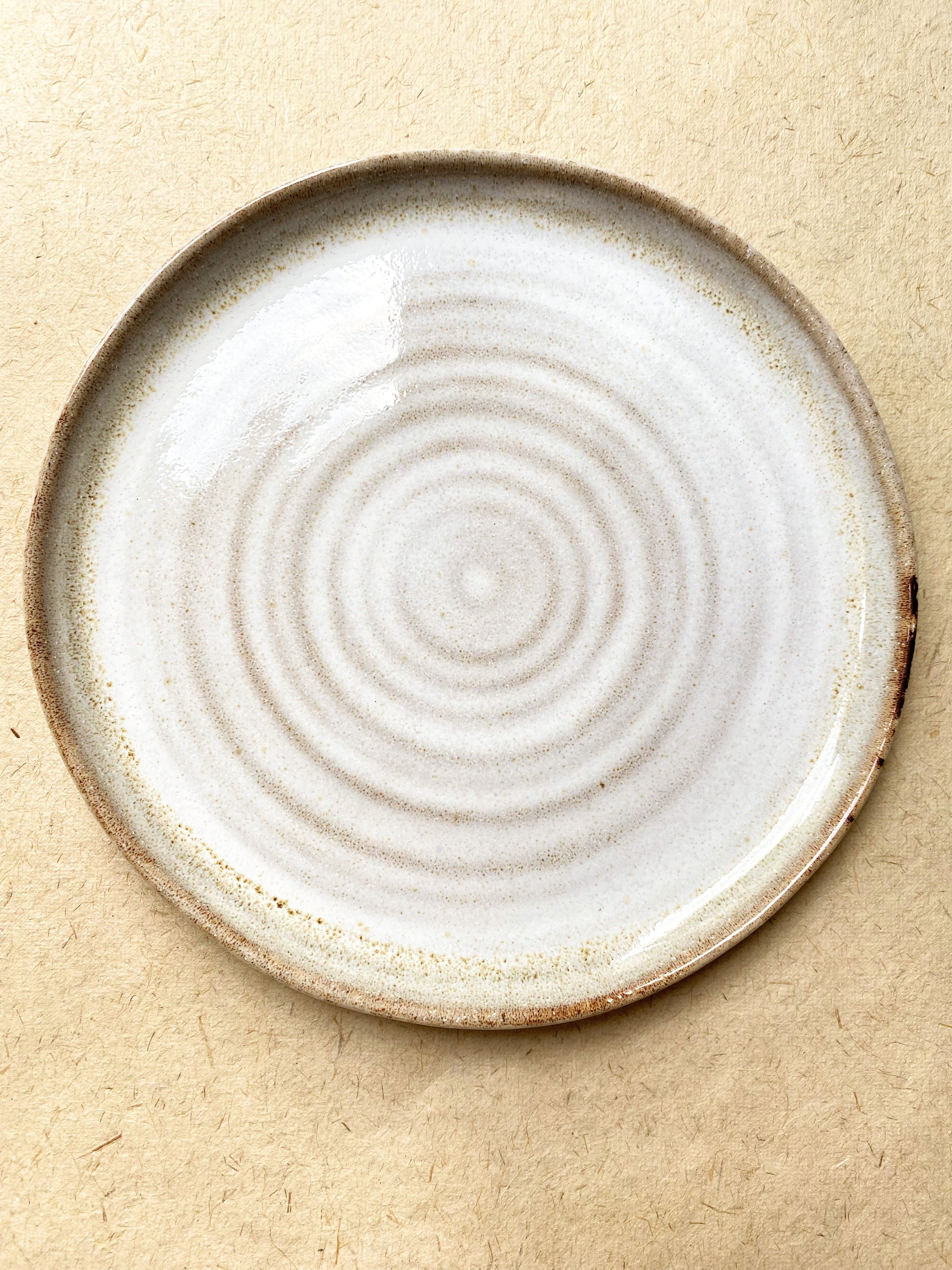 Plate side plate dessert plate breakfast plate Rusa cream sand brown