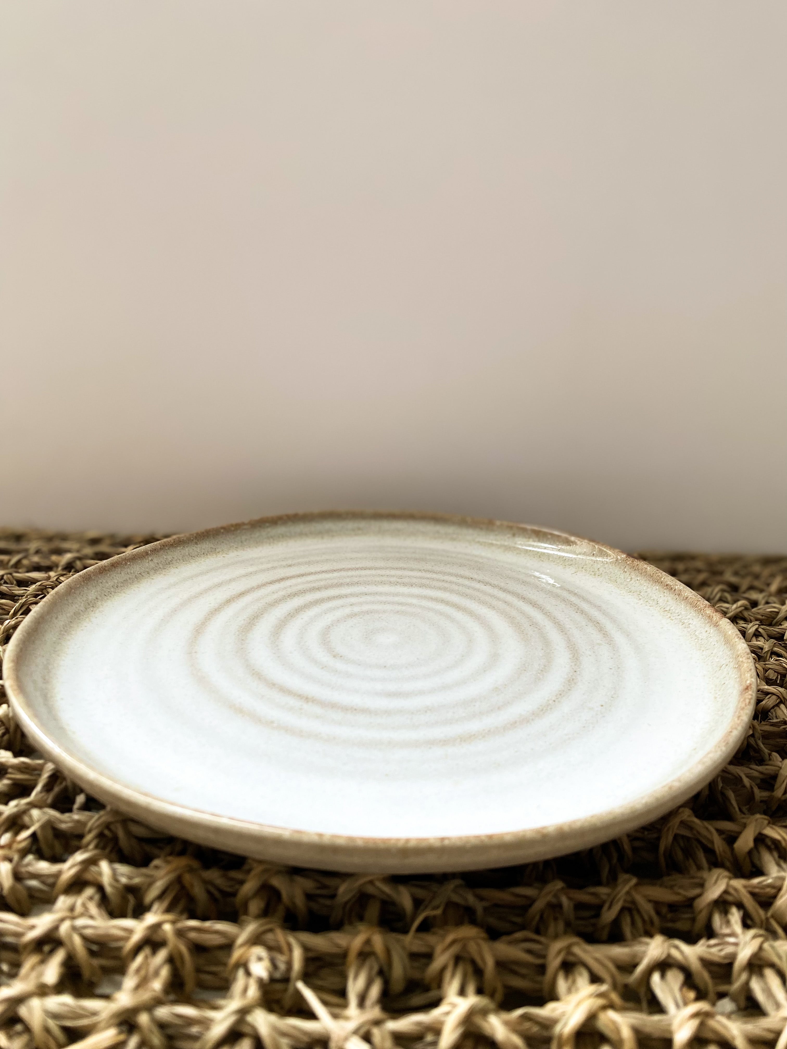 Plate side plate dessert plate breakfast plate Rusa cream sand brown