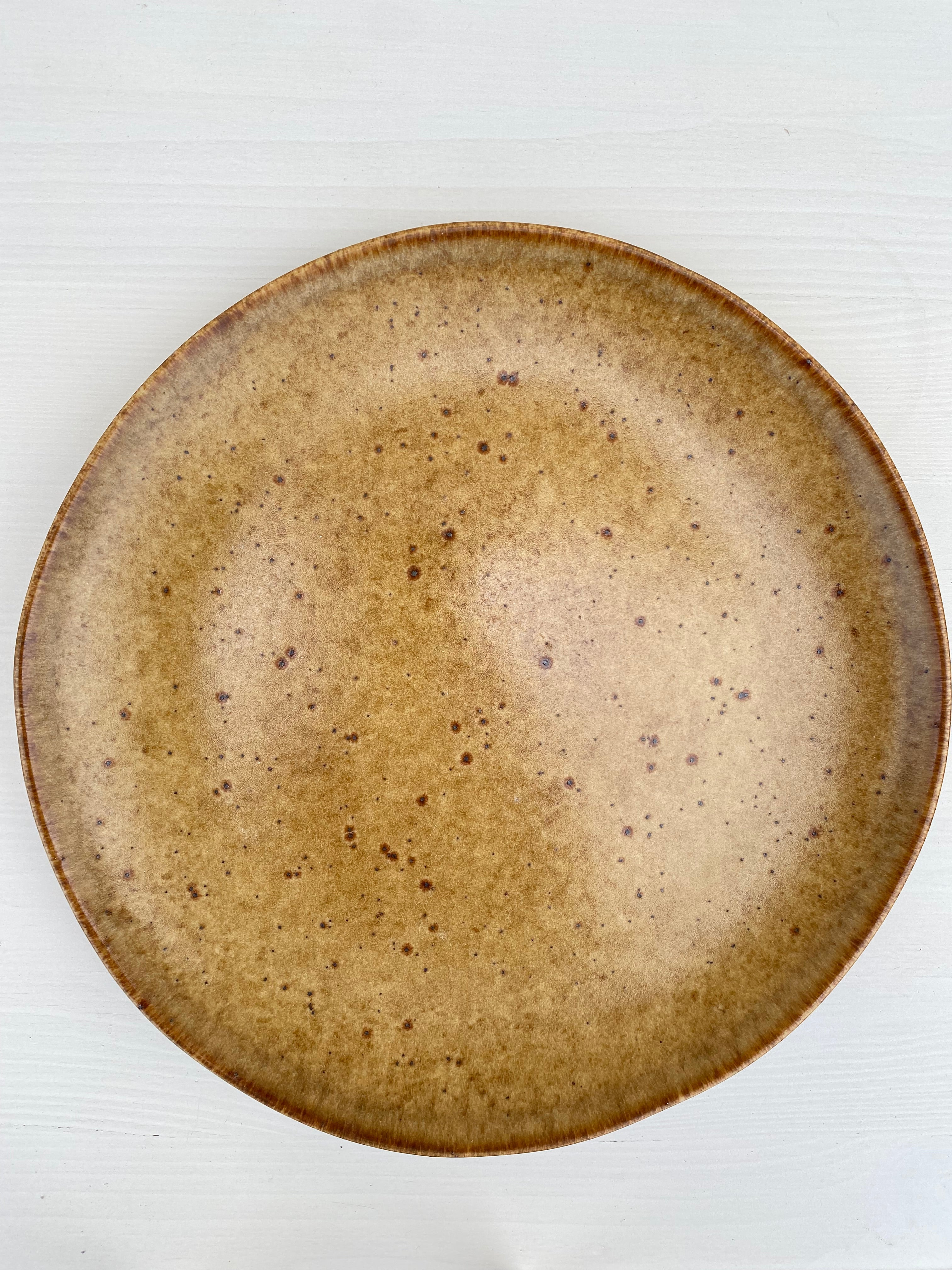 Plate side plate Soleil ochre