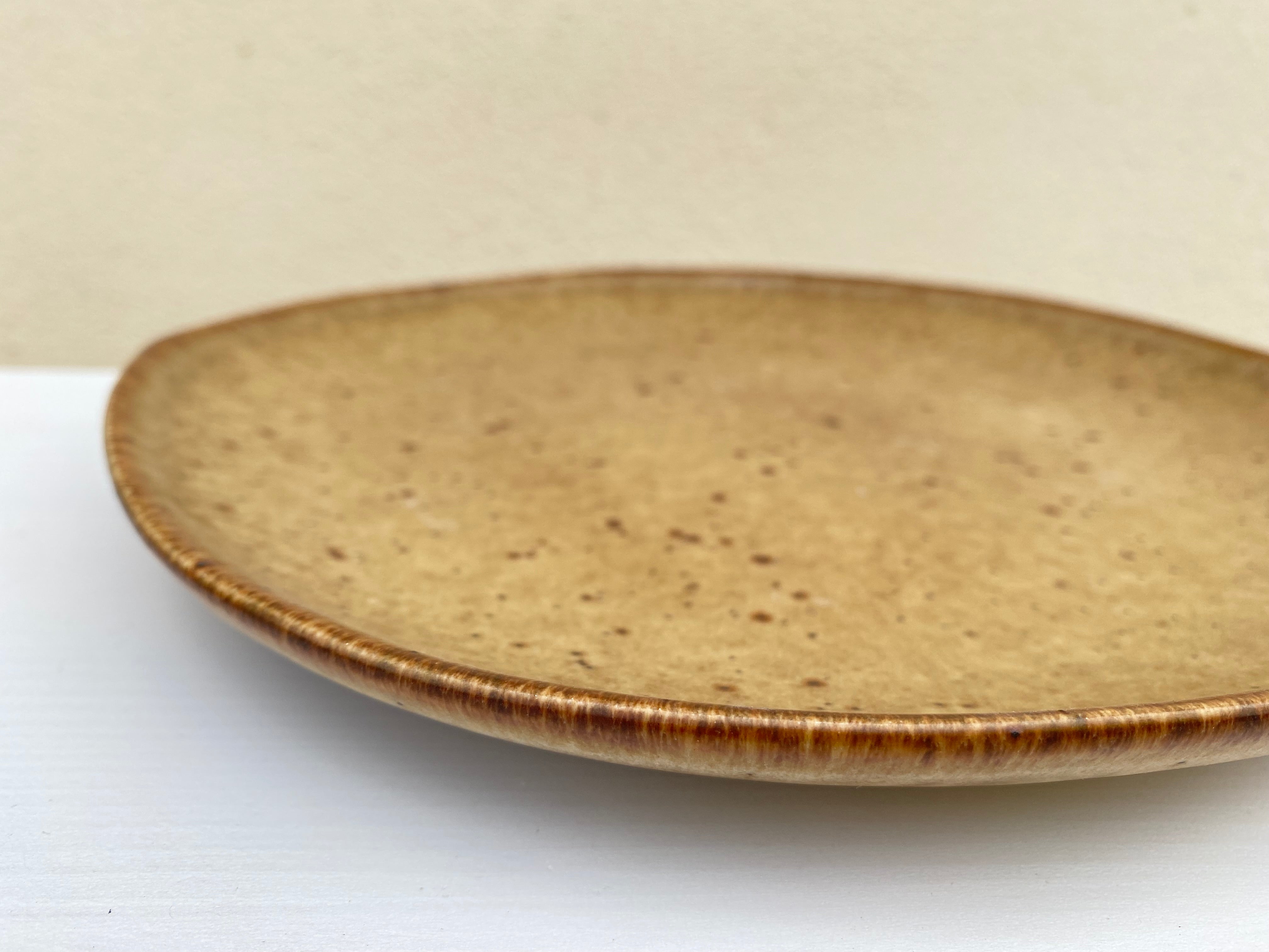 Plate side plate Soleil ochre