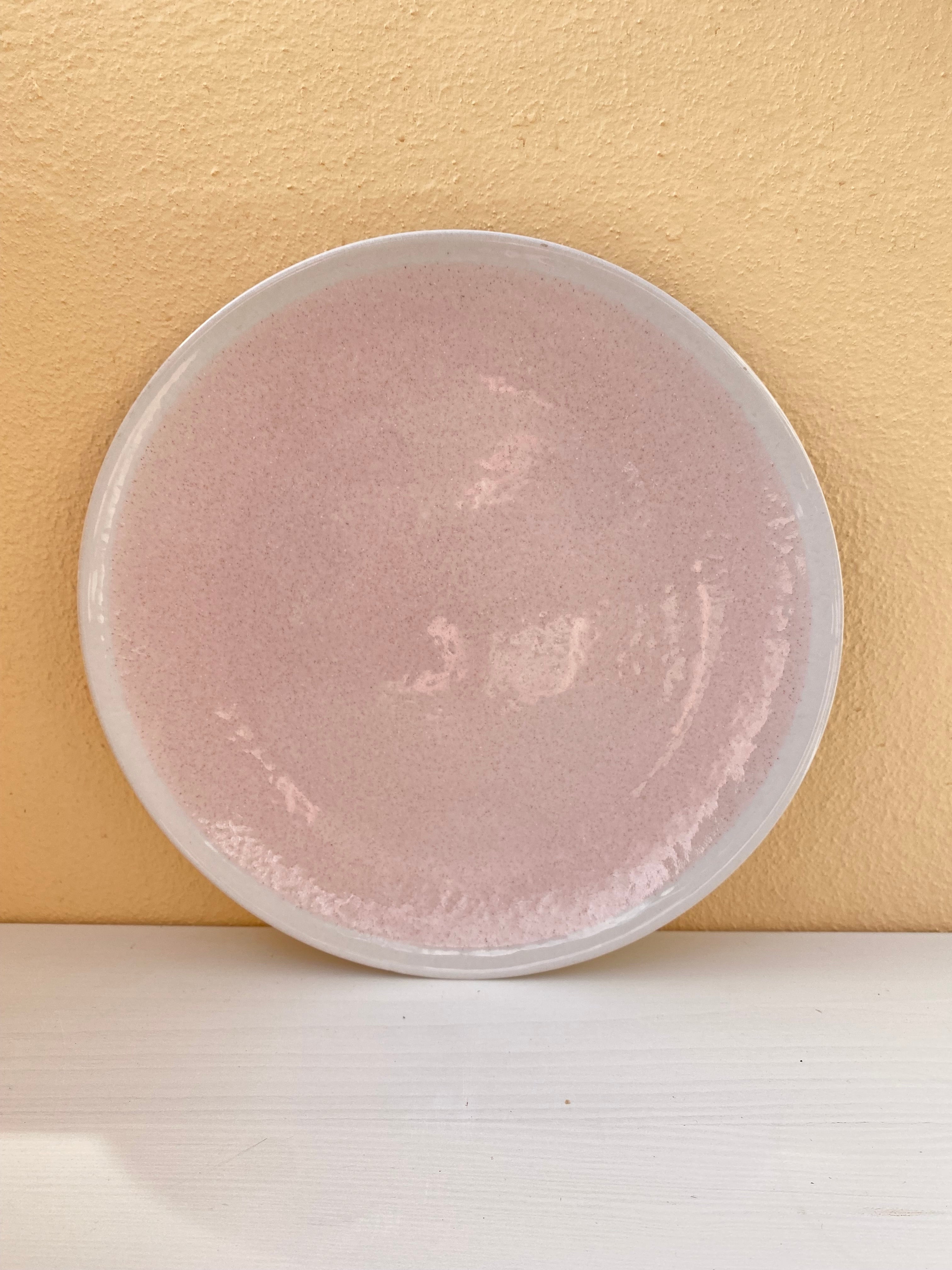 Plate large dinner plate Luz pink