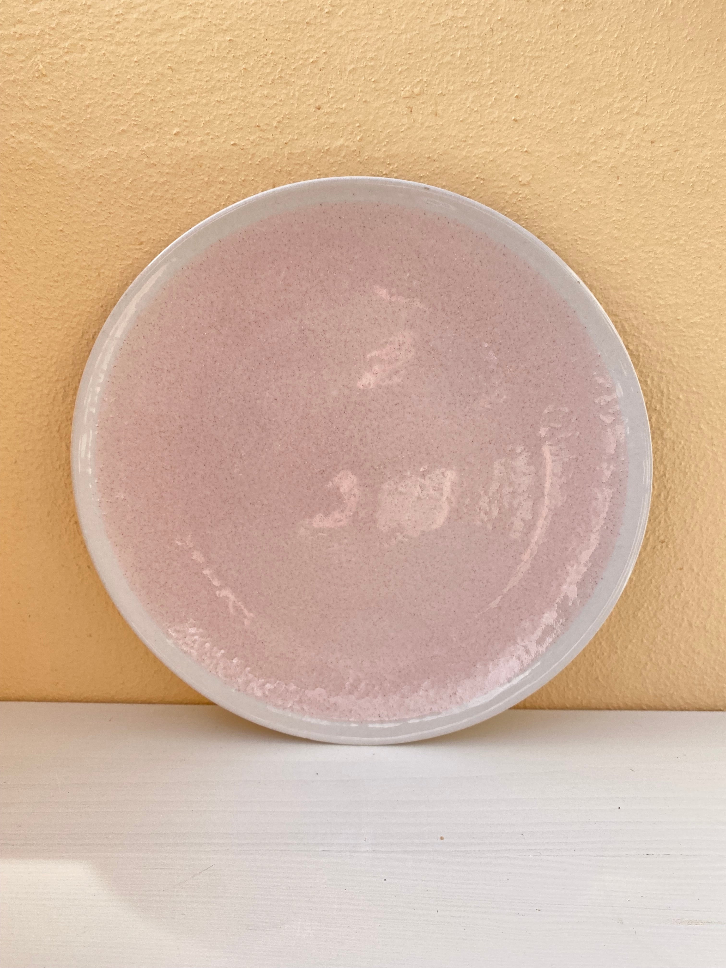 Plate large dinner plate Luz pink