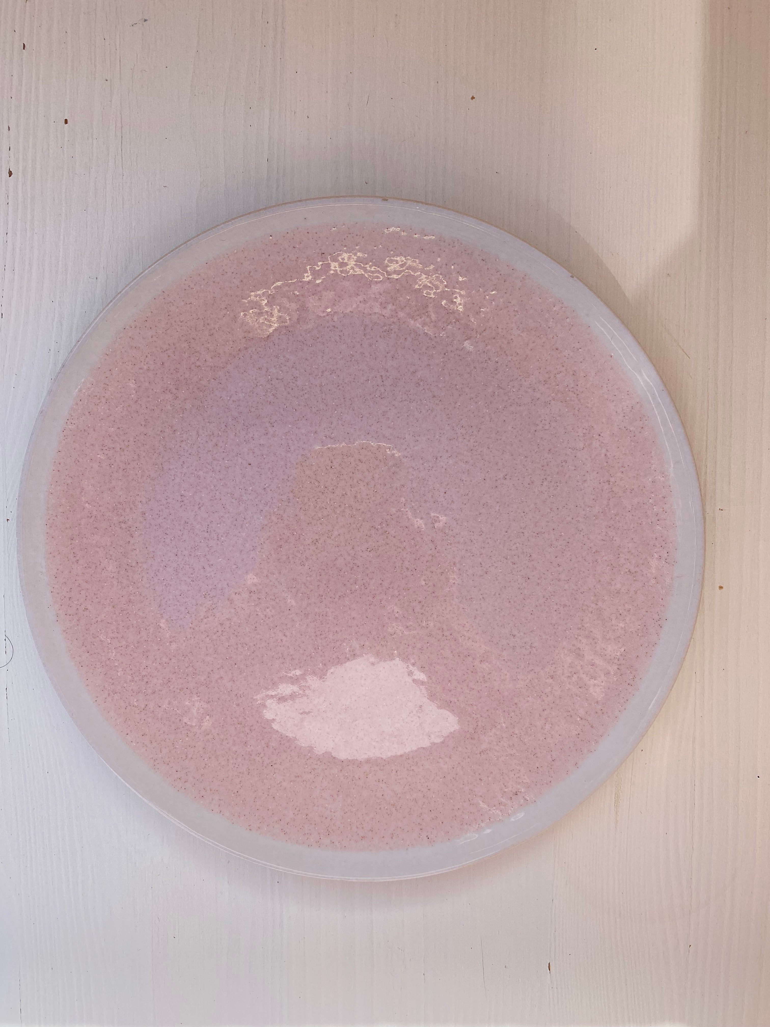 Plate large dinner plate Luz pink