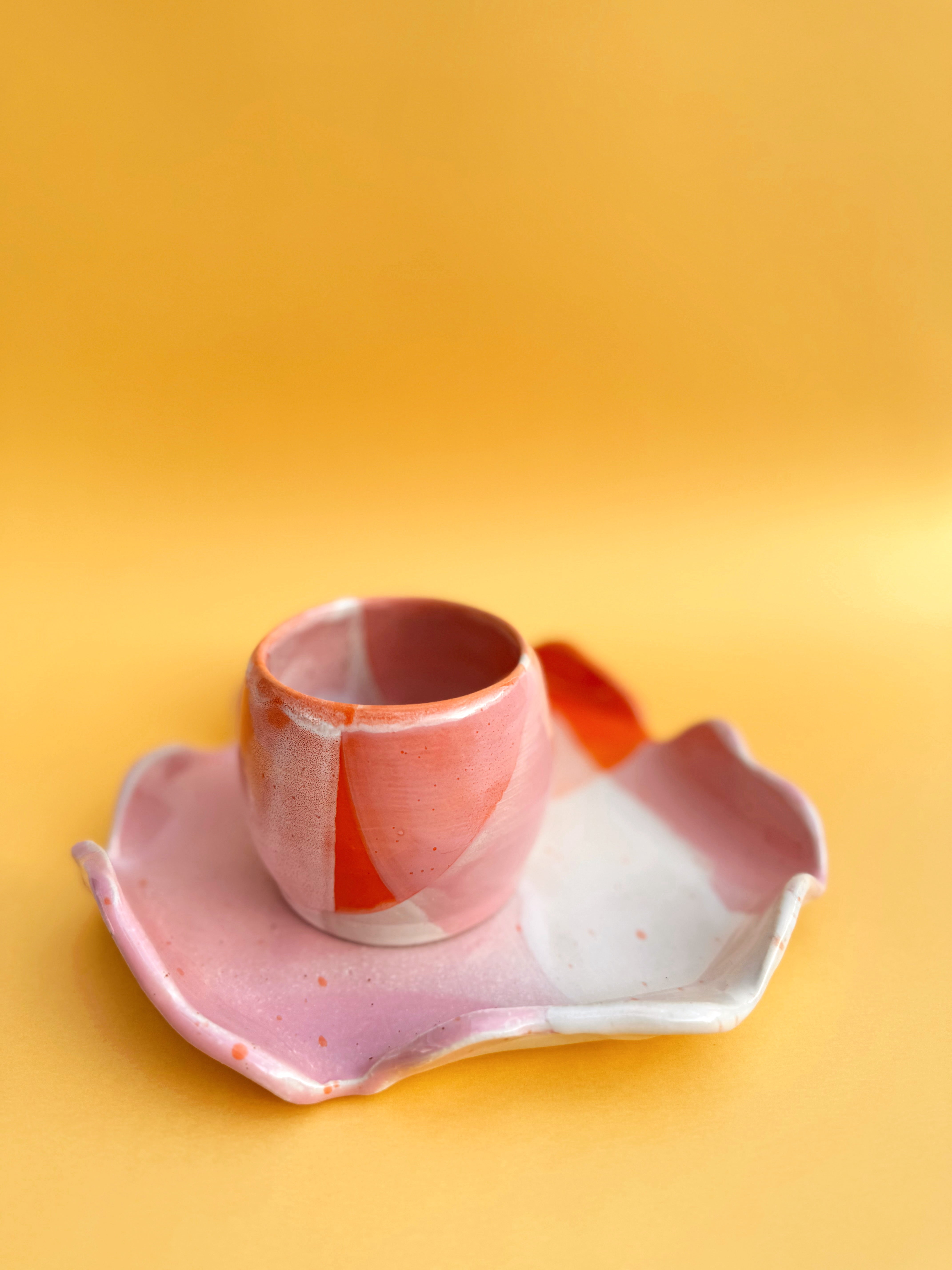 Tasse SUPERMAGIC rosa orange weiß