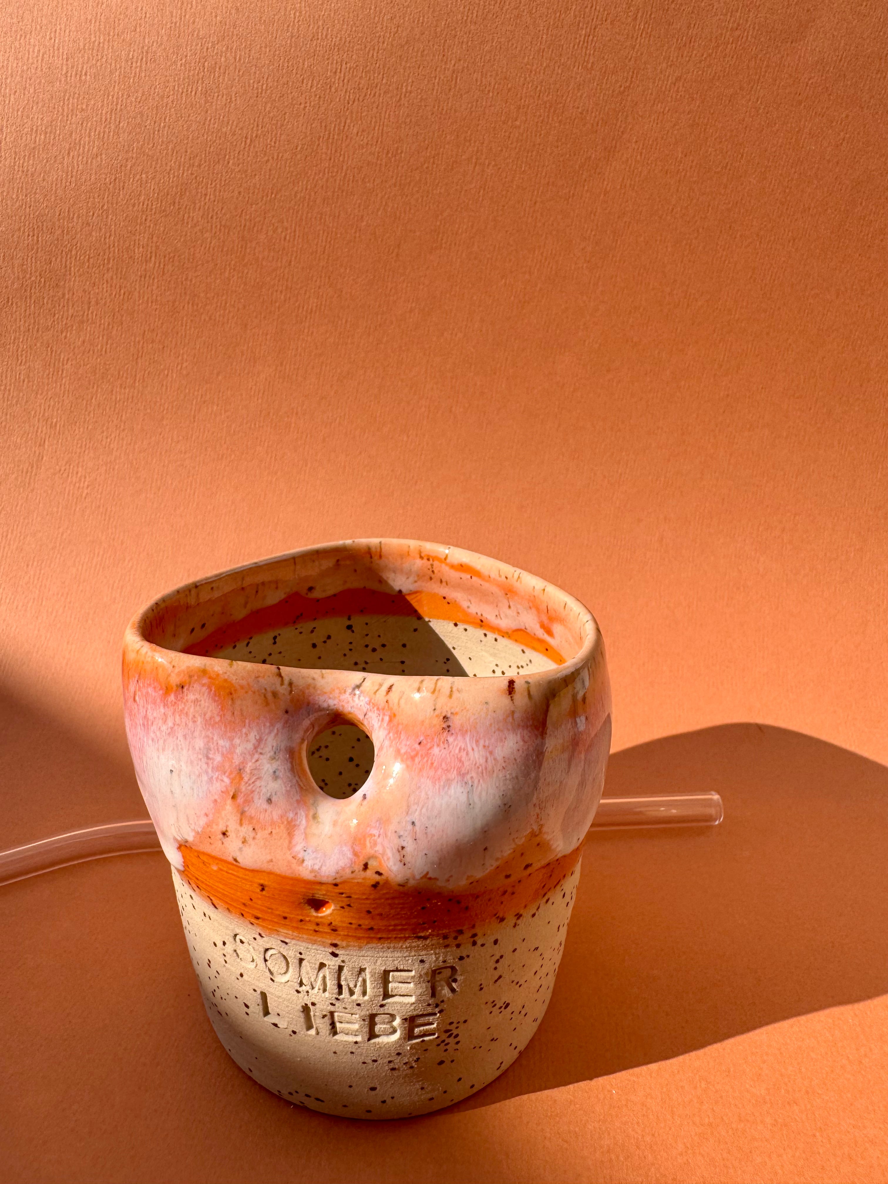 CUP TO GO "SOMMERLIEBE" Tasse orange