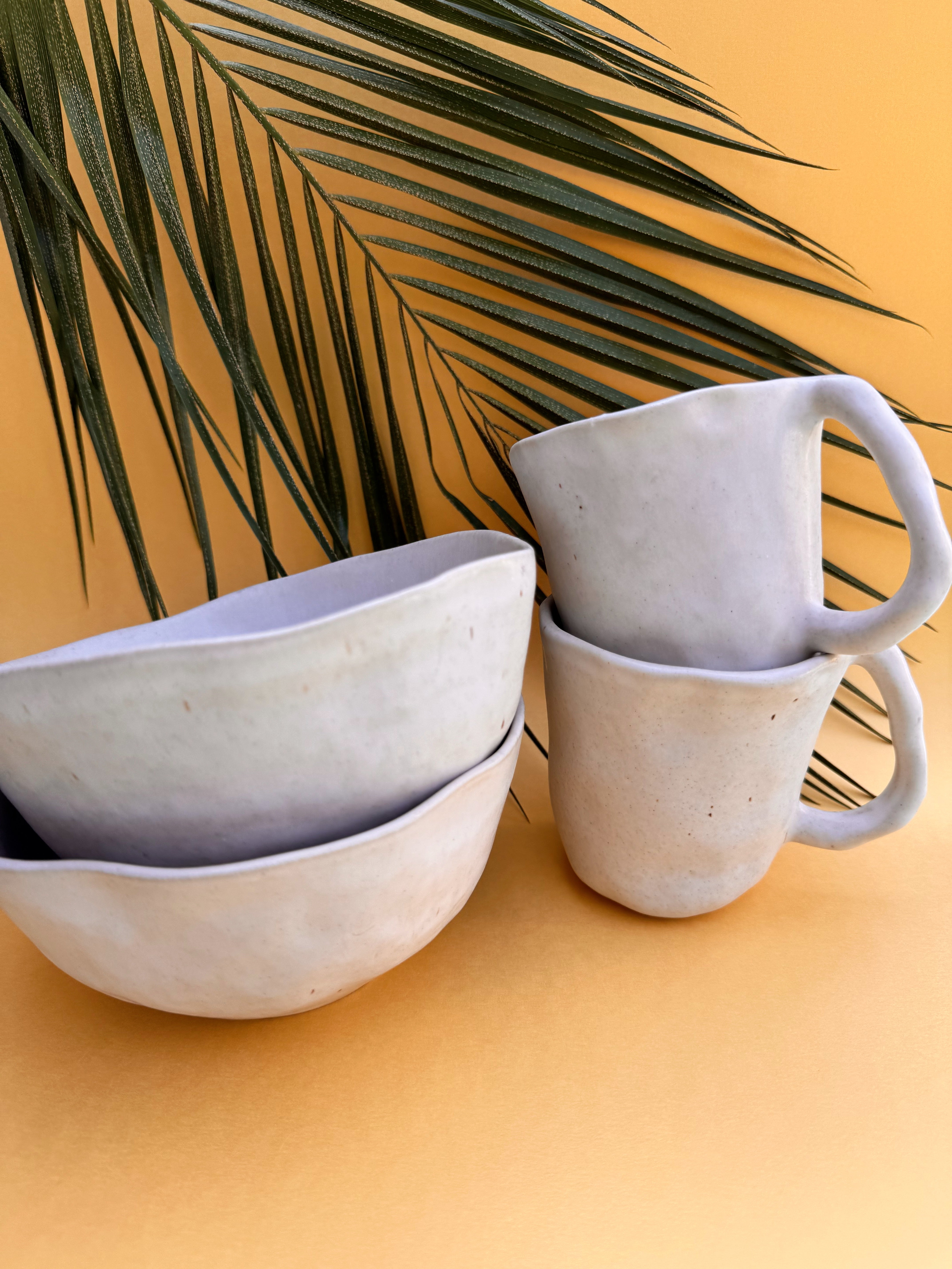 Servierschale SHELL muschelweiß creme matt Bowl Schale