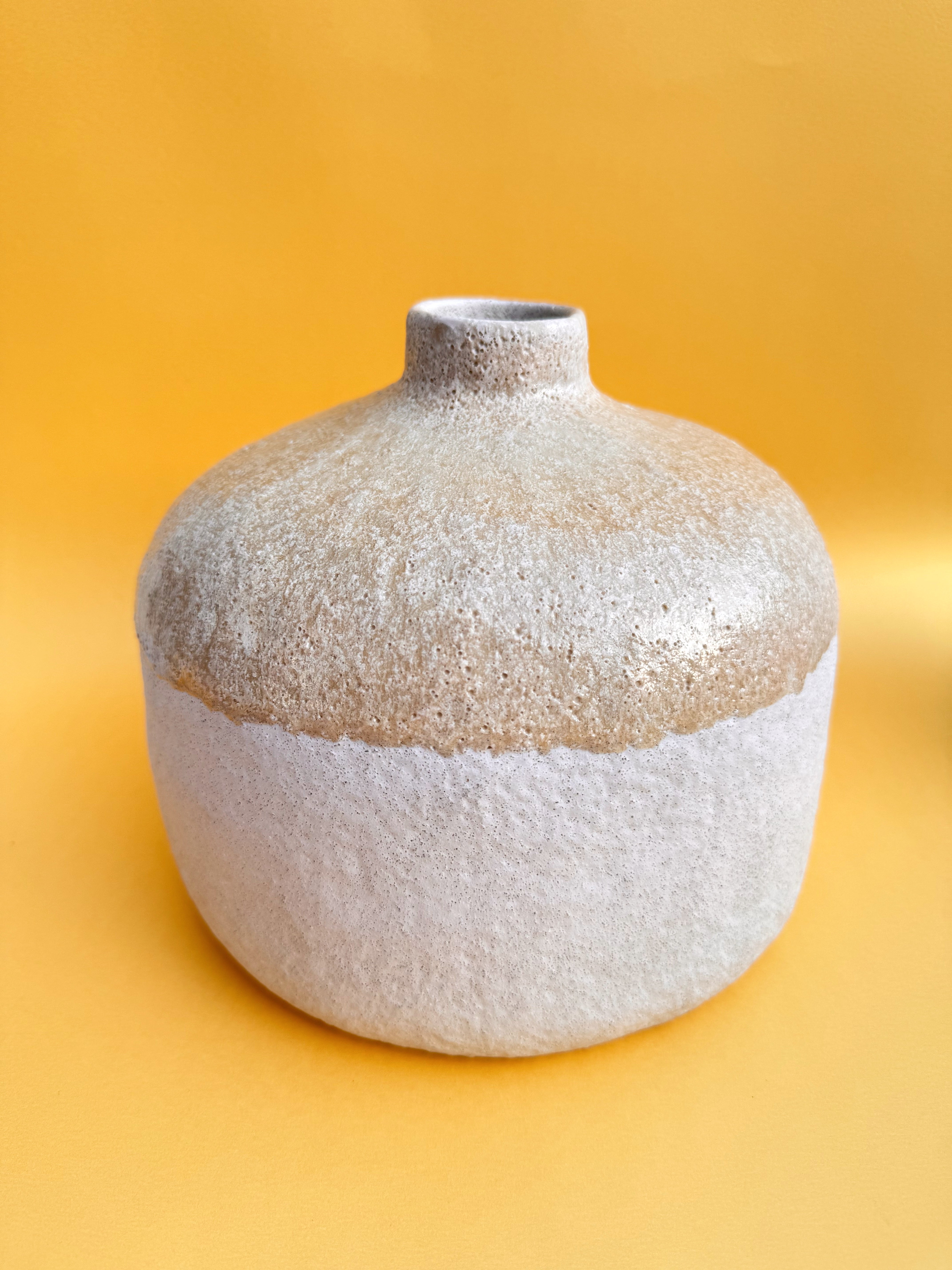 Vase CALELLA creme weiß