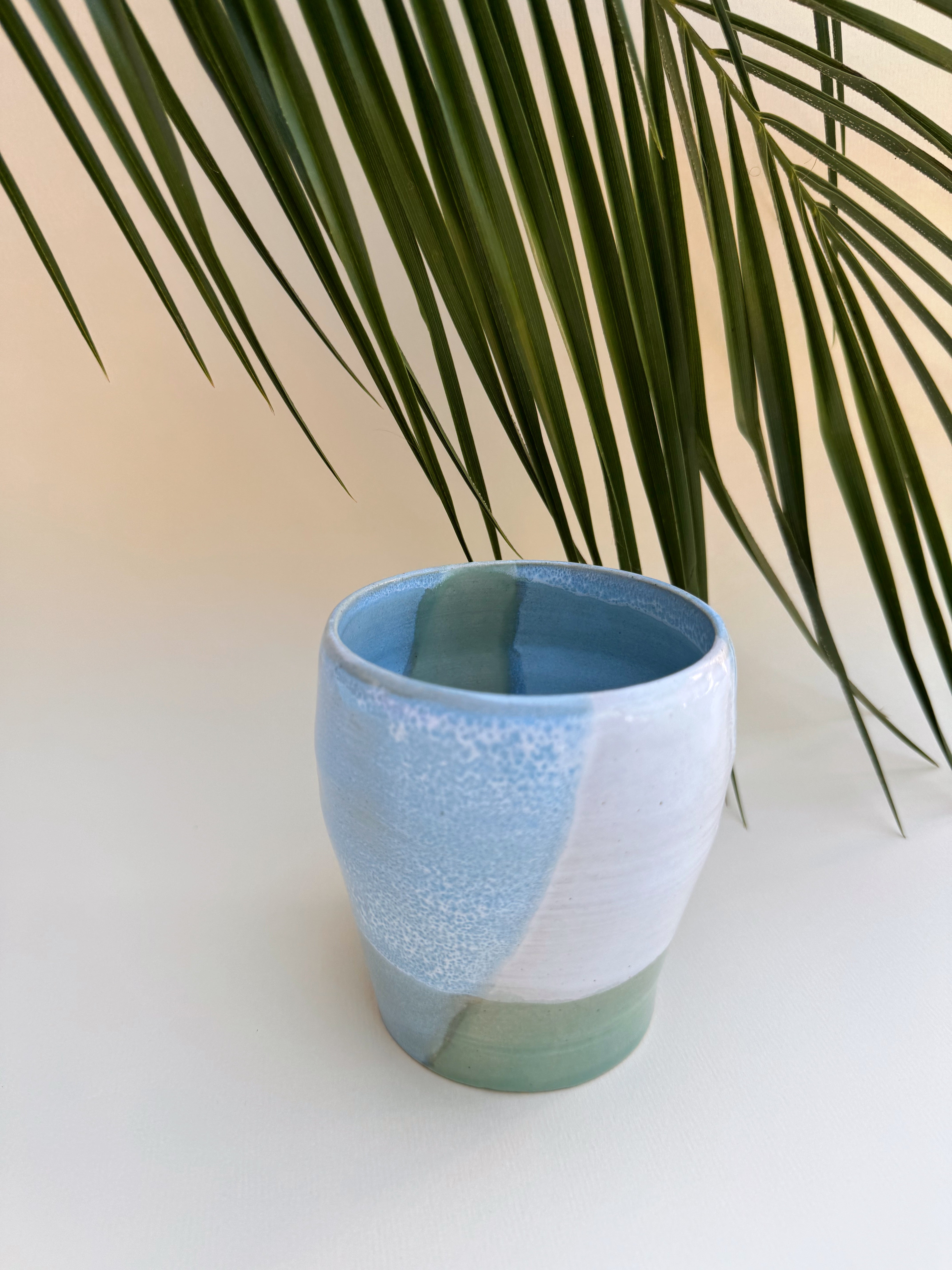 Vase MONTE blau grün weiß