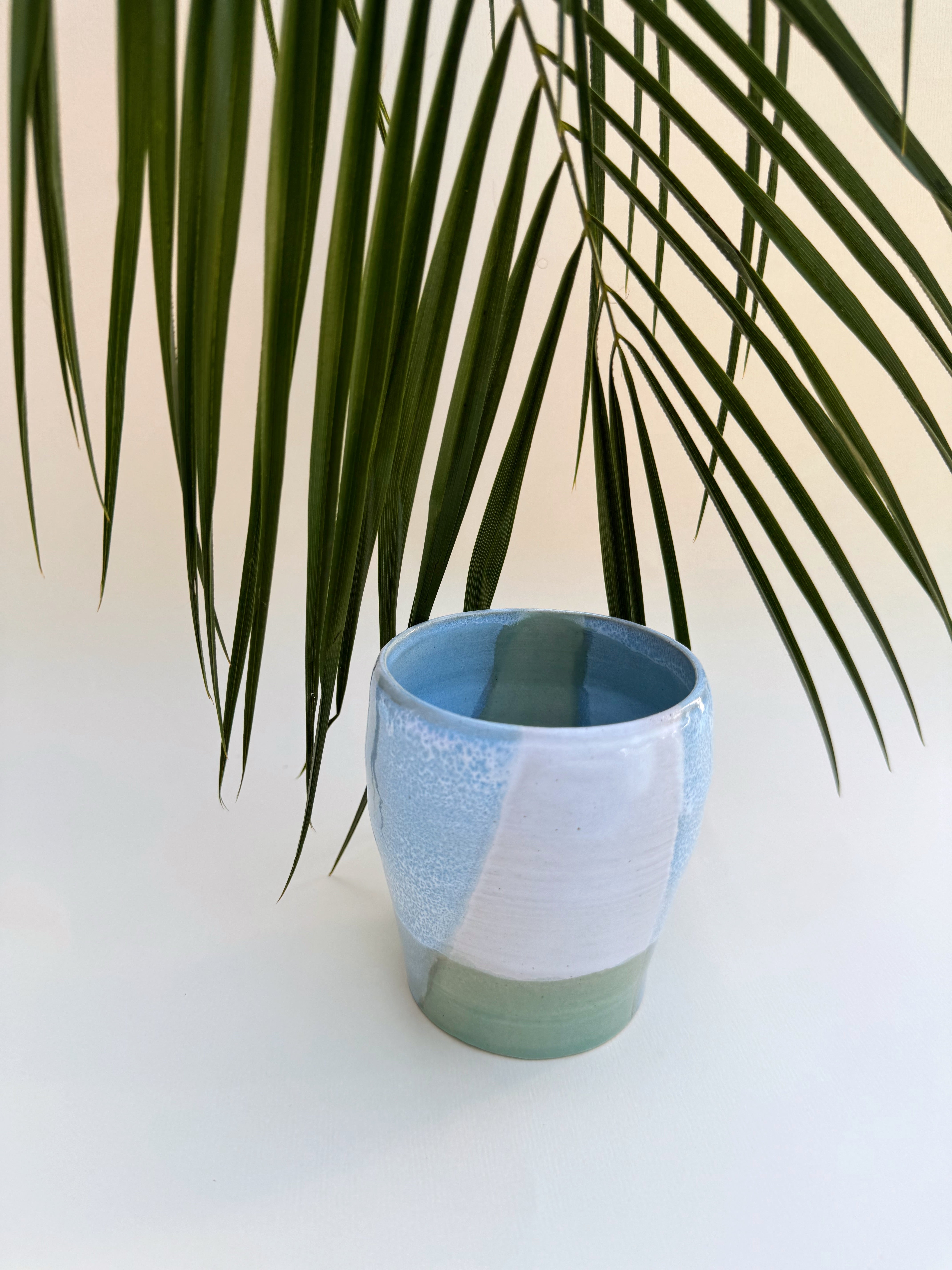 Vase MONTE blau grün weiß