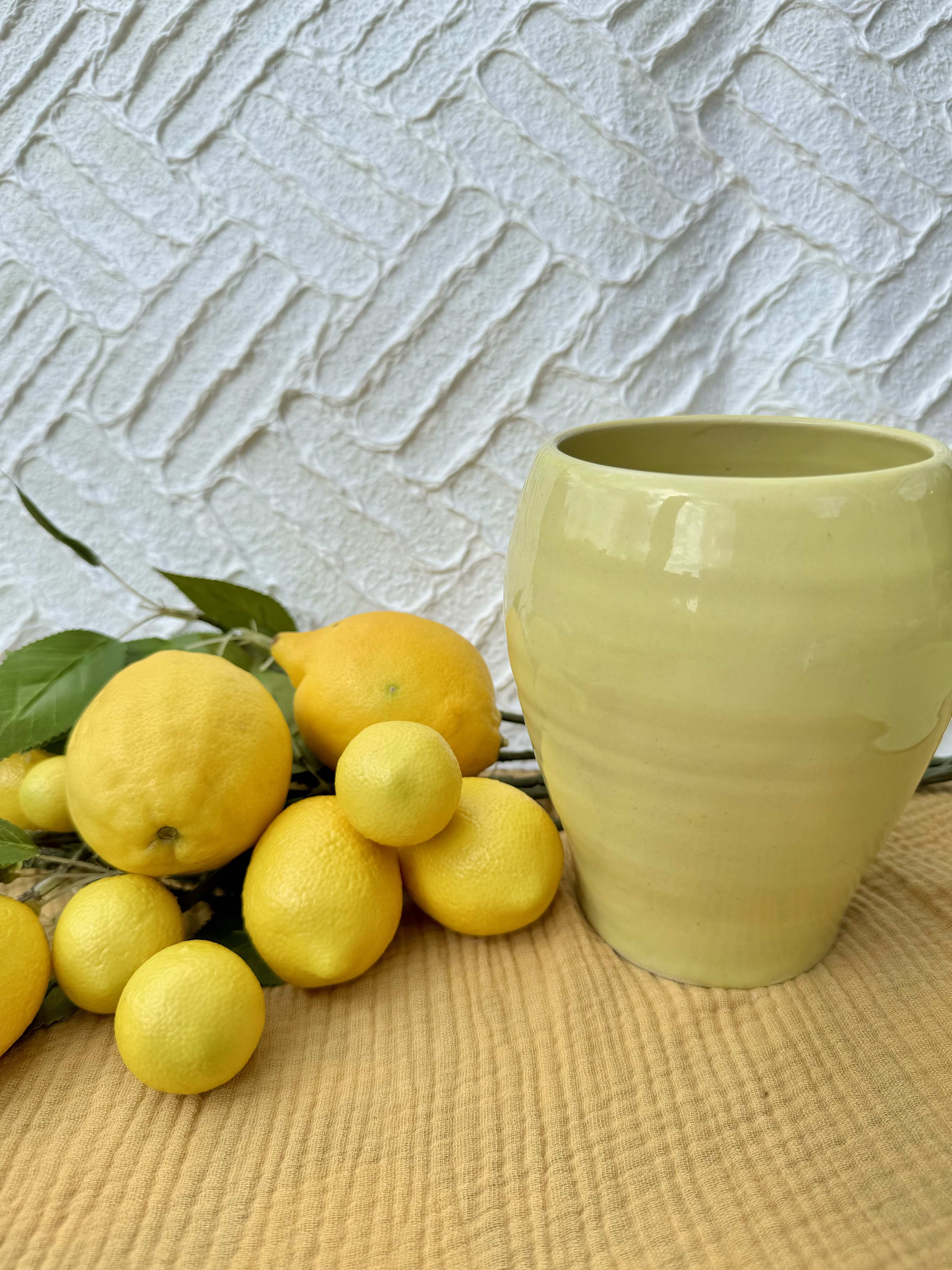 Vase LEMON SORBET zitronengelb