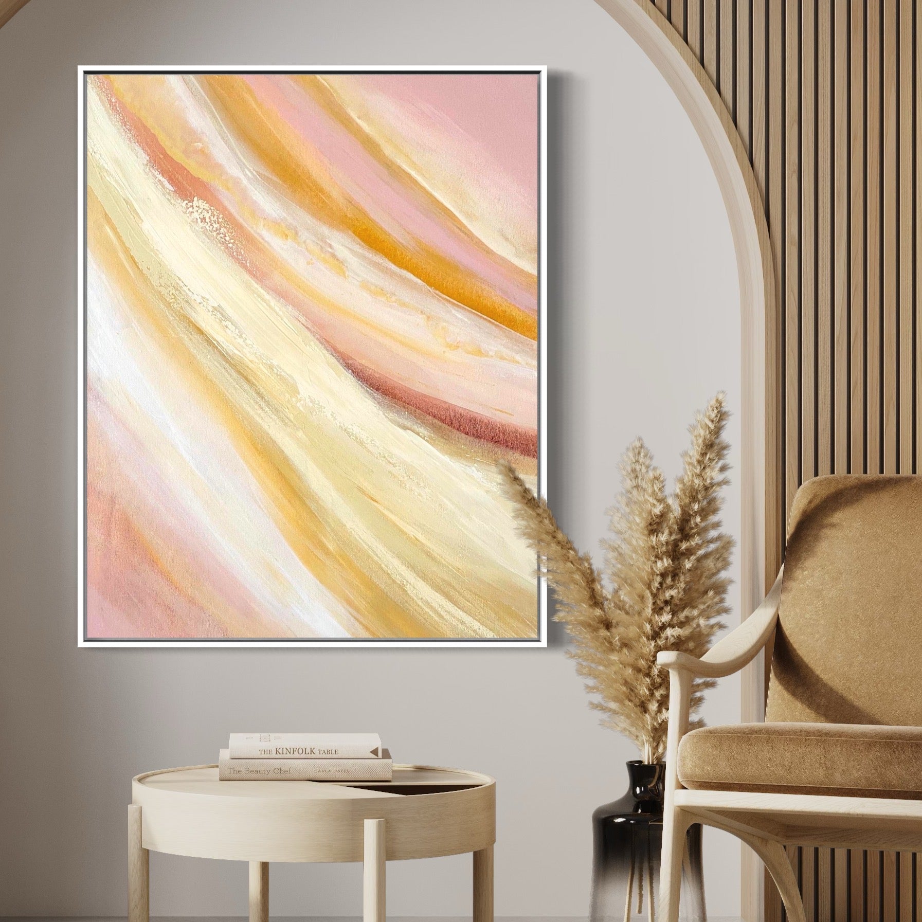 kunst, abstrakte malerei, pastell, einrichtung, wandbild, leinwandbild, interior, artibloom, female artist, artworks, art, abstract art, mediterranean living