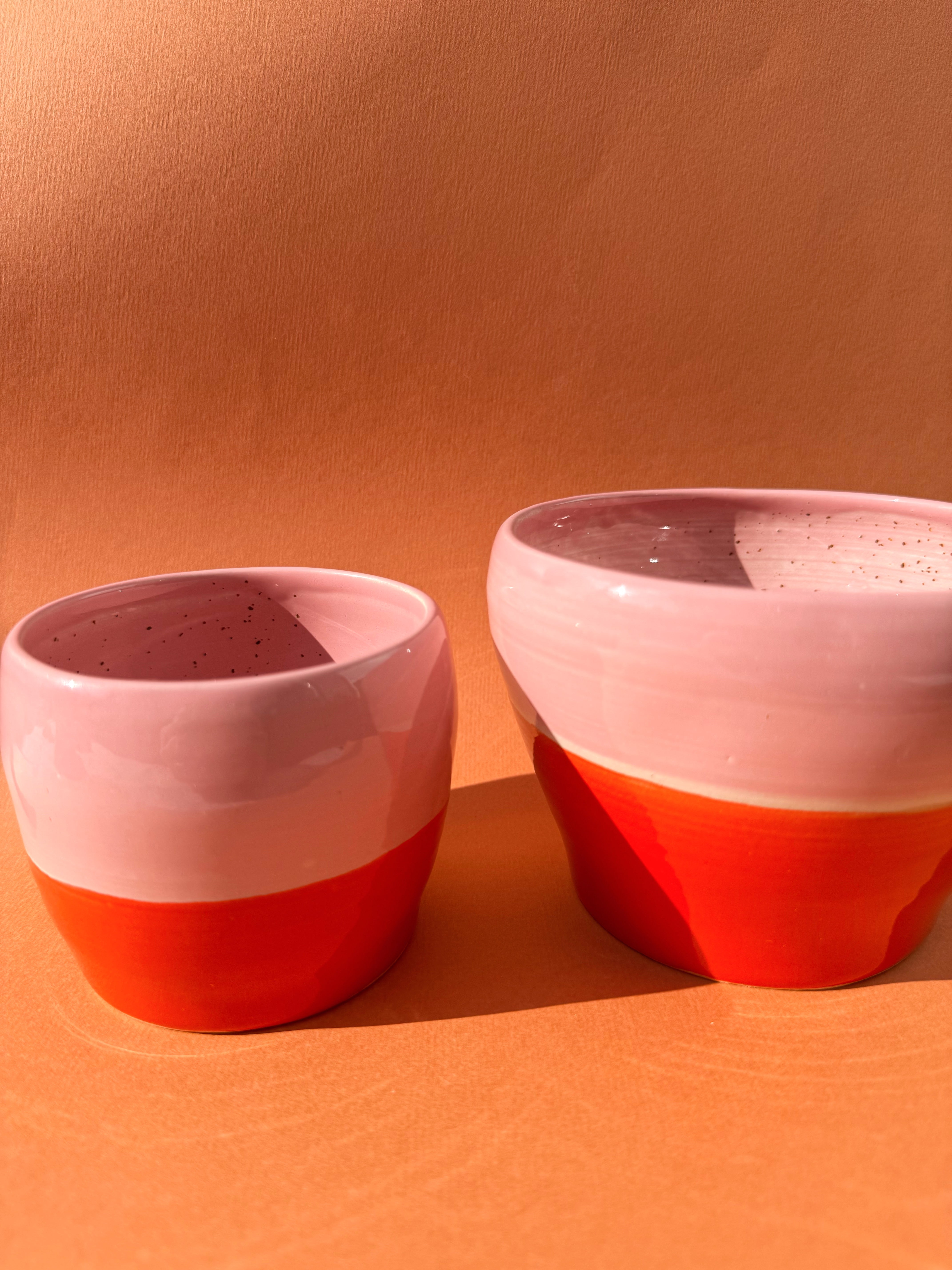 Servierschale bowl LOLITA Schale orange rot rosa weiß