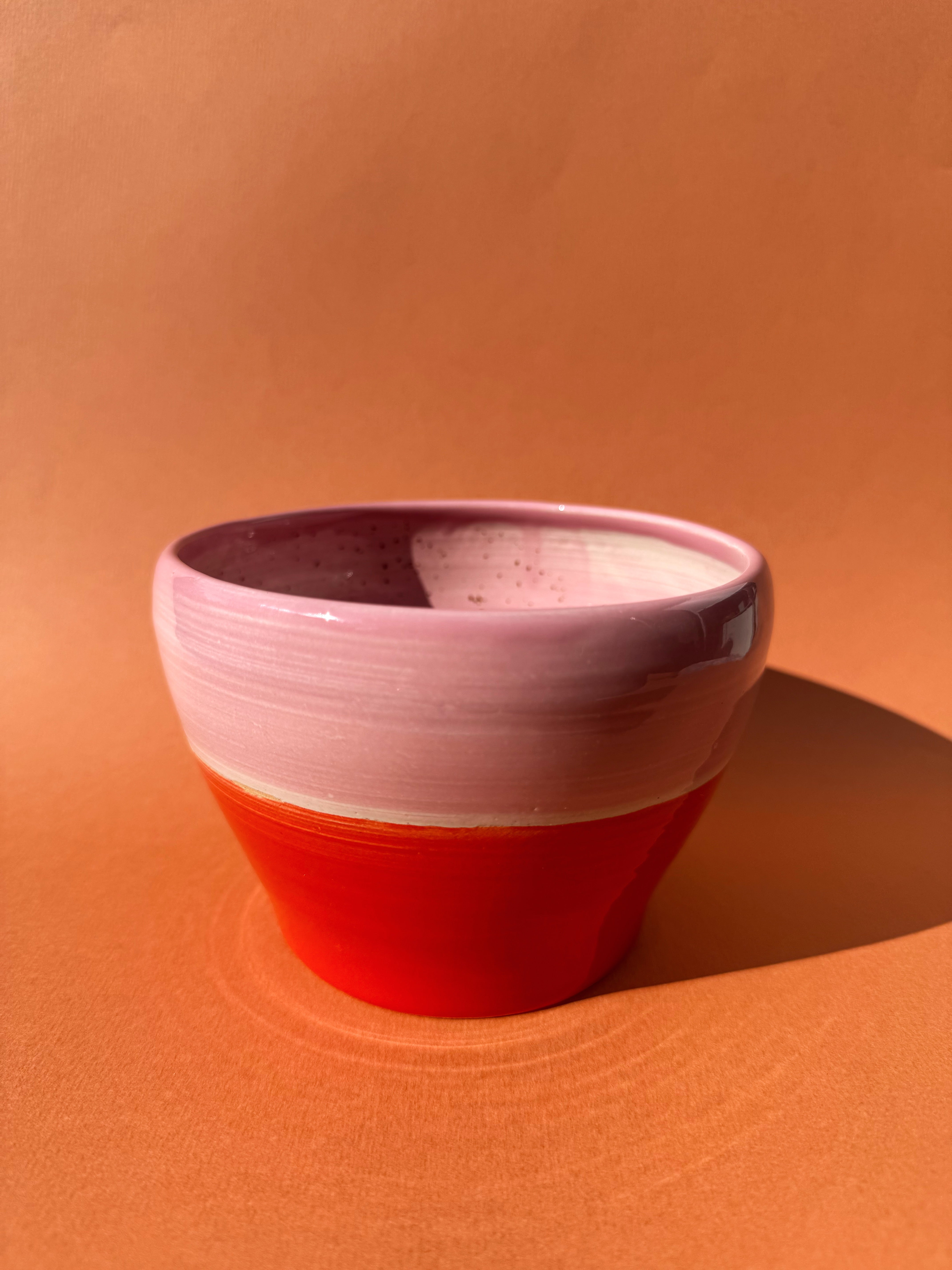 Servierschale bowl LOLITA Schale orange rot rosa weiß