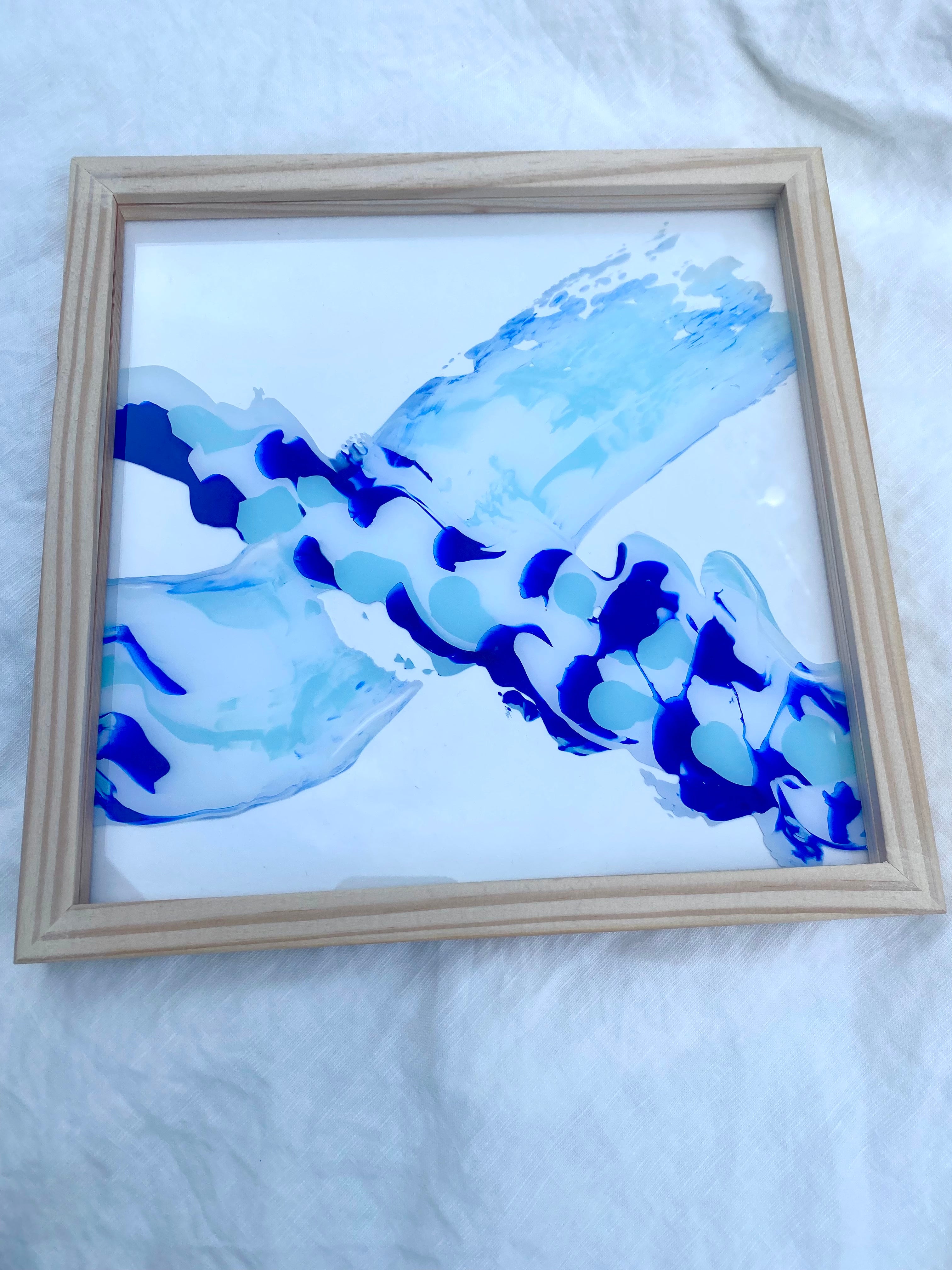 Blue Swell Acryl auf Glas