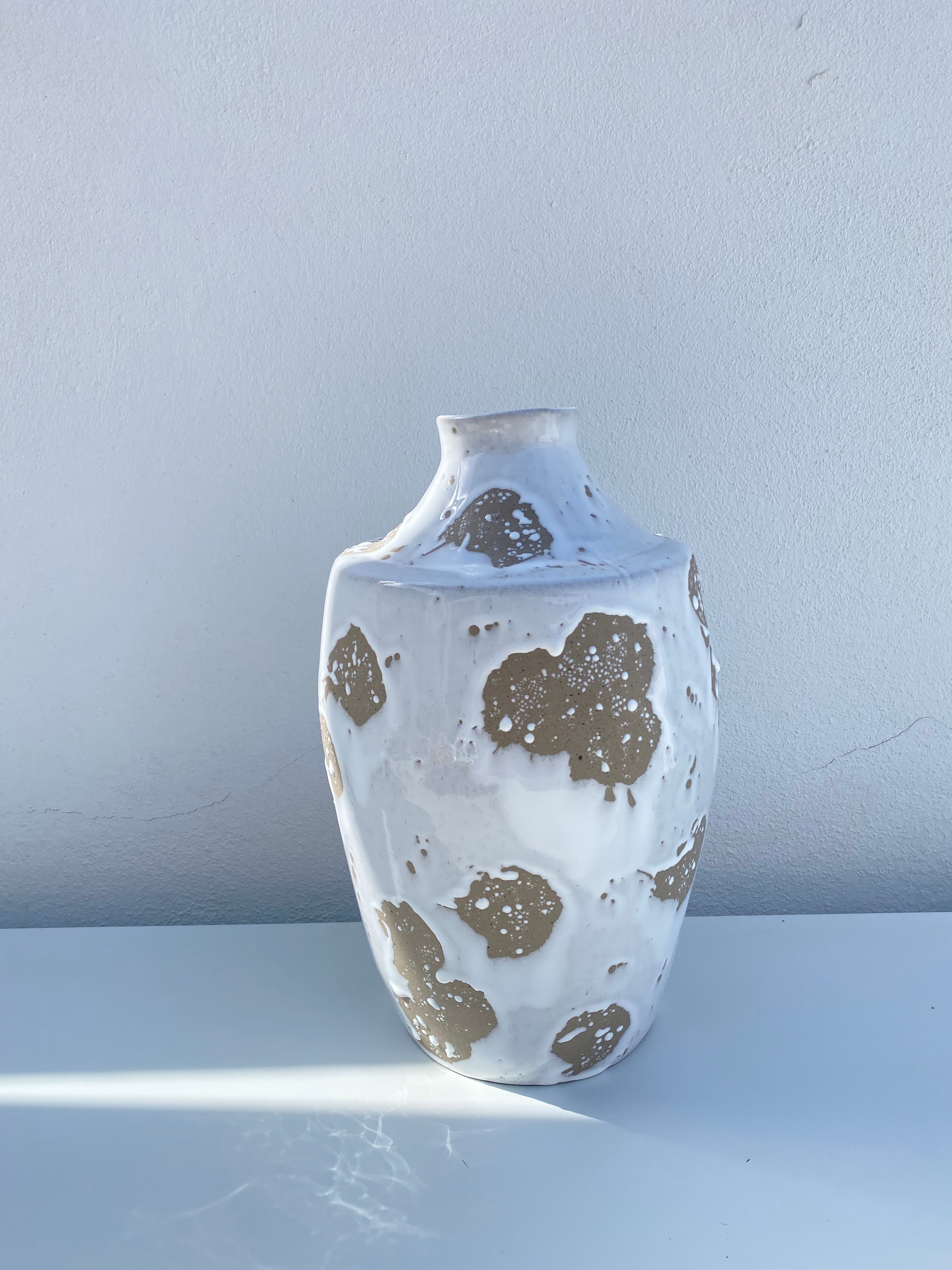 Vase large Phi white beige