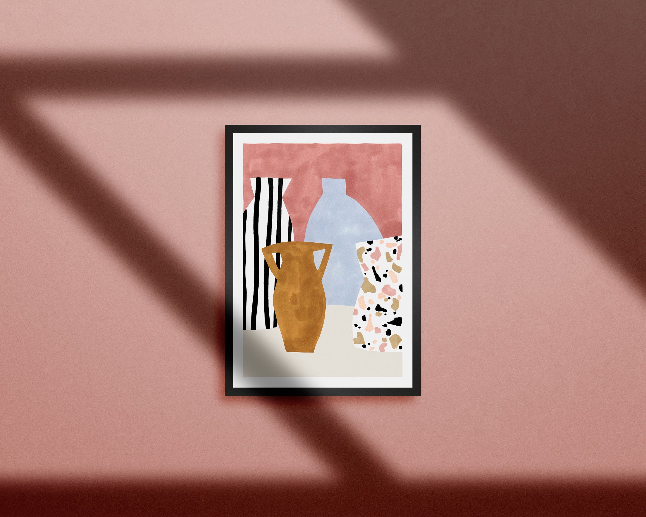 Terrazzo Vasen Kunstdruck